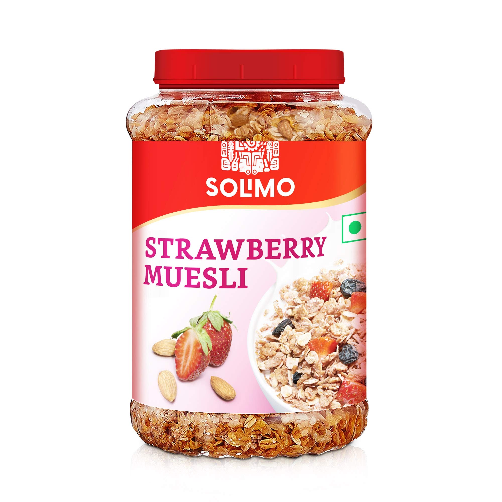 Amazon brand - Solimo Strawberry Muesli, 1kg