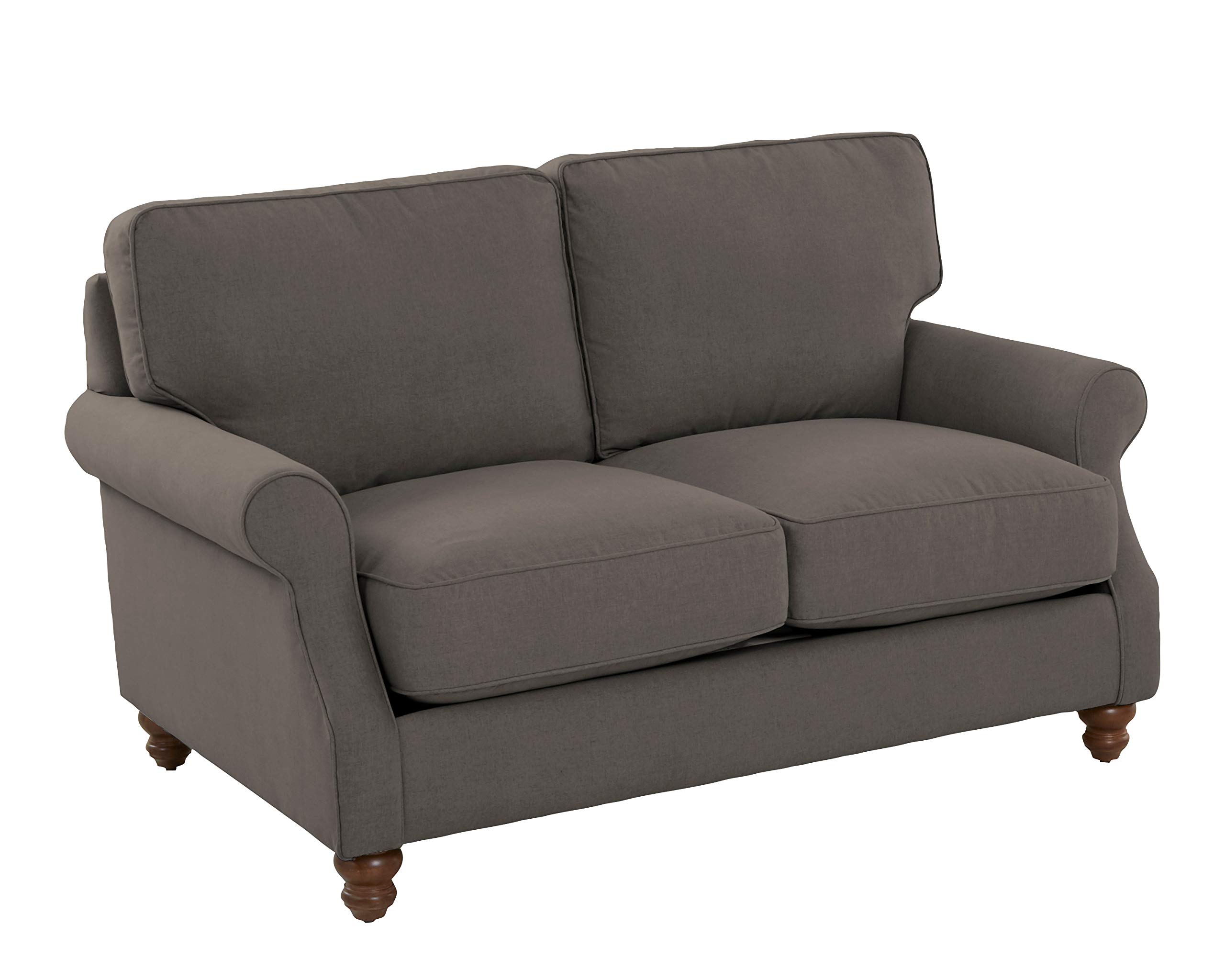 Amazon Brand – Stone & Beam Charles Classic Oversized Upholstered Loveseat, 63"W, Stone