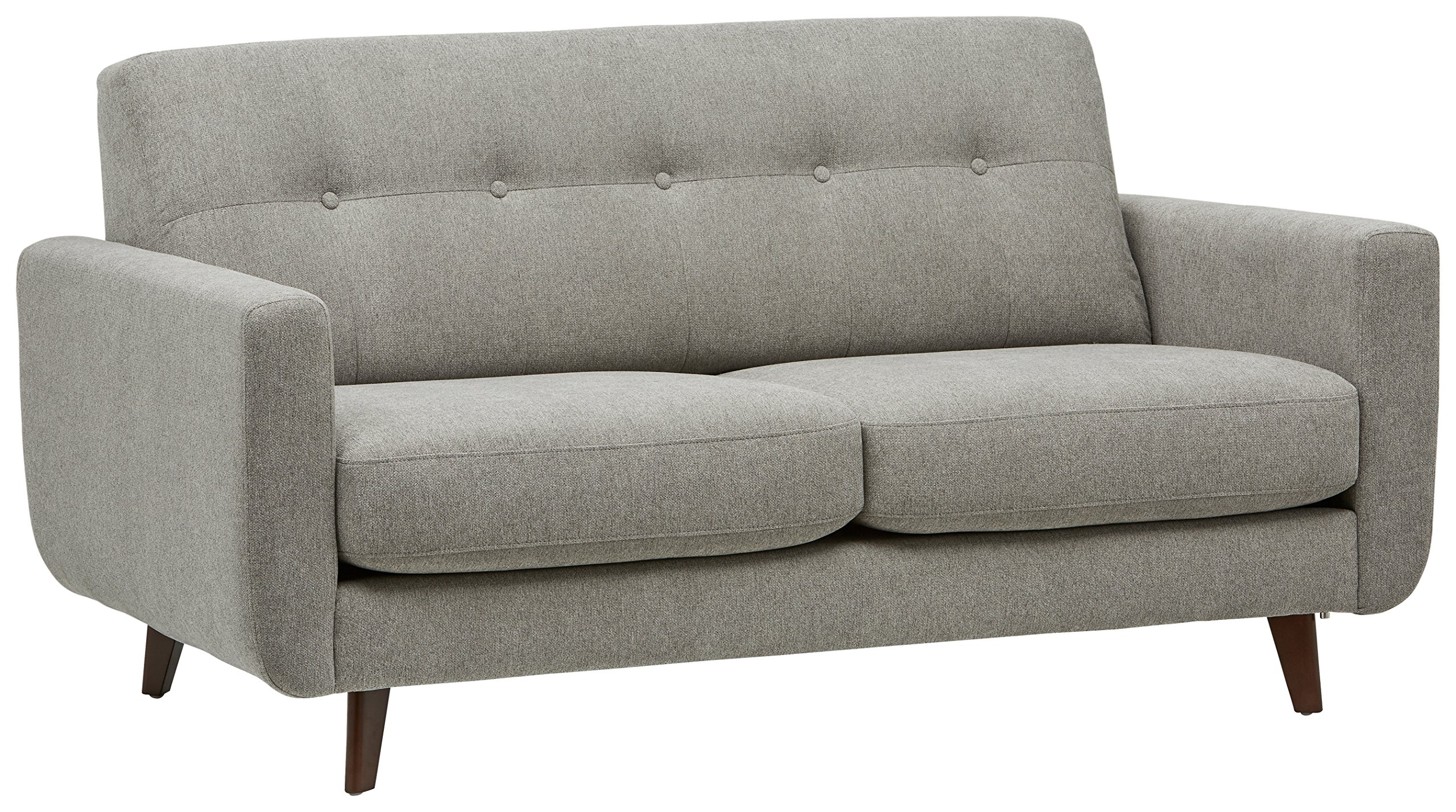Amazon Brand – Rivet Sloane Mid-Century Modern Sofa with Tufted Back, 64.2"W, Pebble