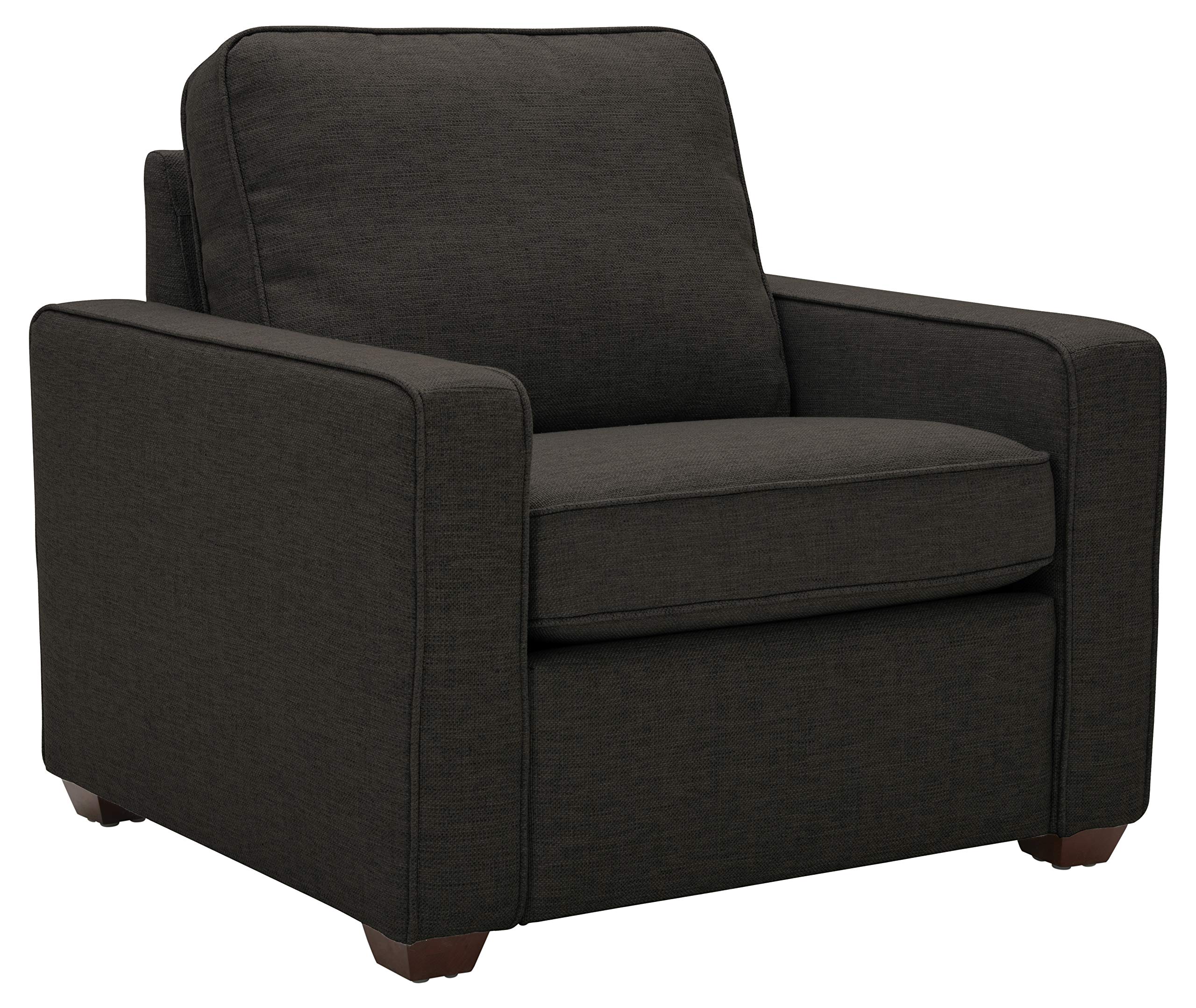 Amazon Brand – Rivet Andrews Contemporary Chair with Removable Cushions, 40"W, Dark Grey