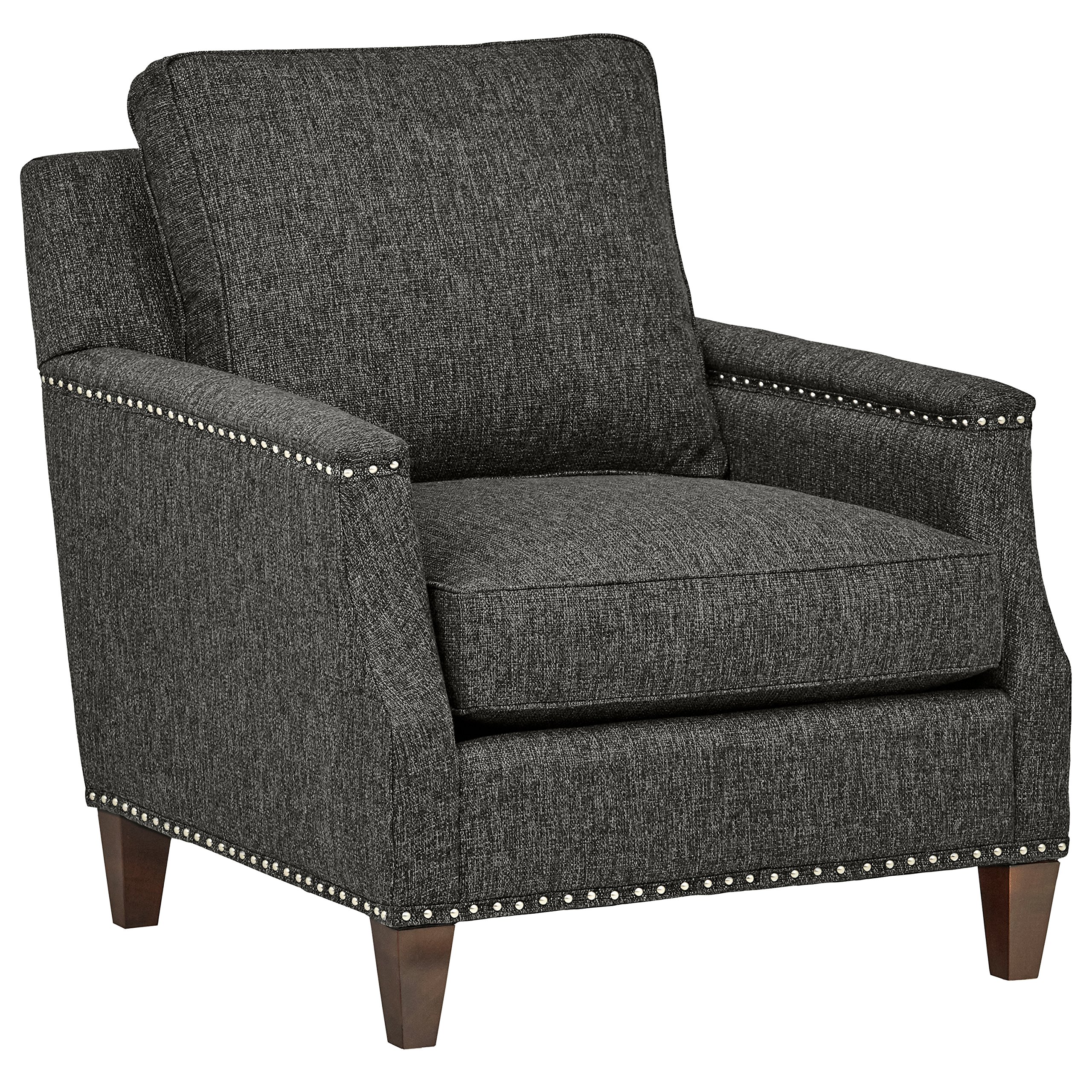 Amazon Brand – Stone & Beam Marin Studded Chair, 33"W, Charcoal