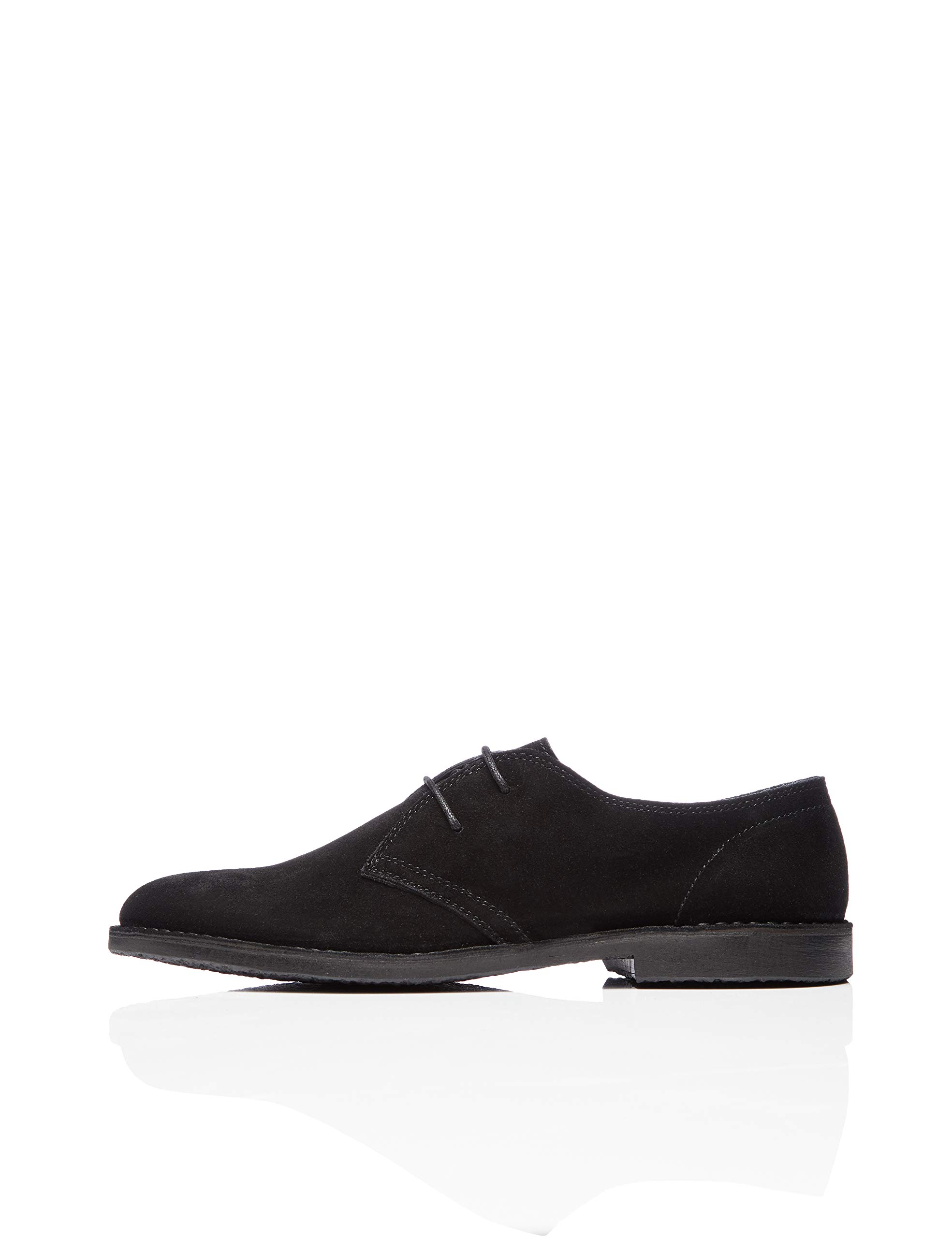 Amazon Brand - find. Suede Derbys, Black, US 12