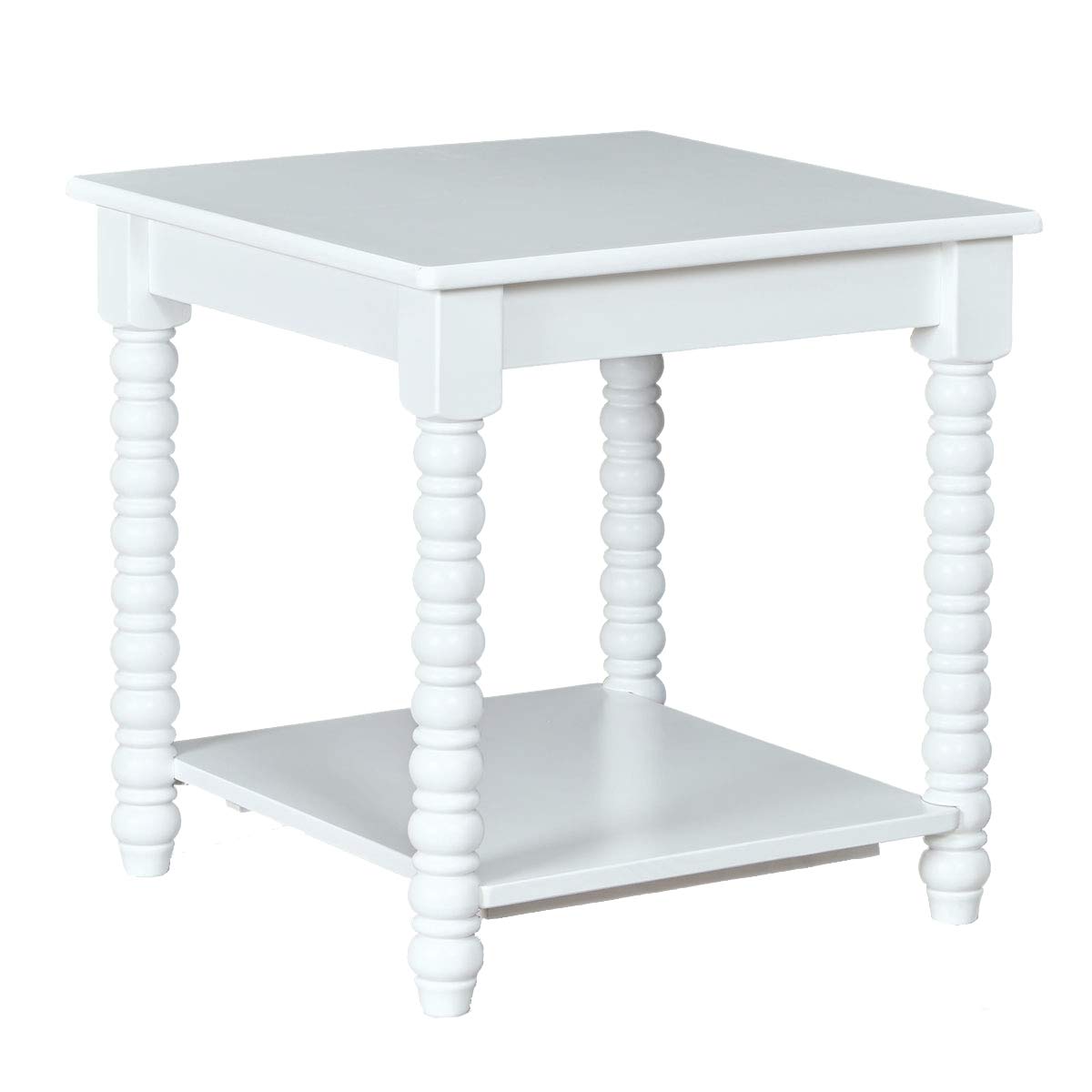 Amazon Brand – Ravenna Home Traditional Solid Pine End Table, 23.62"W, Oak Finish