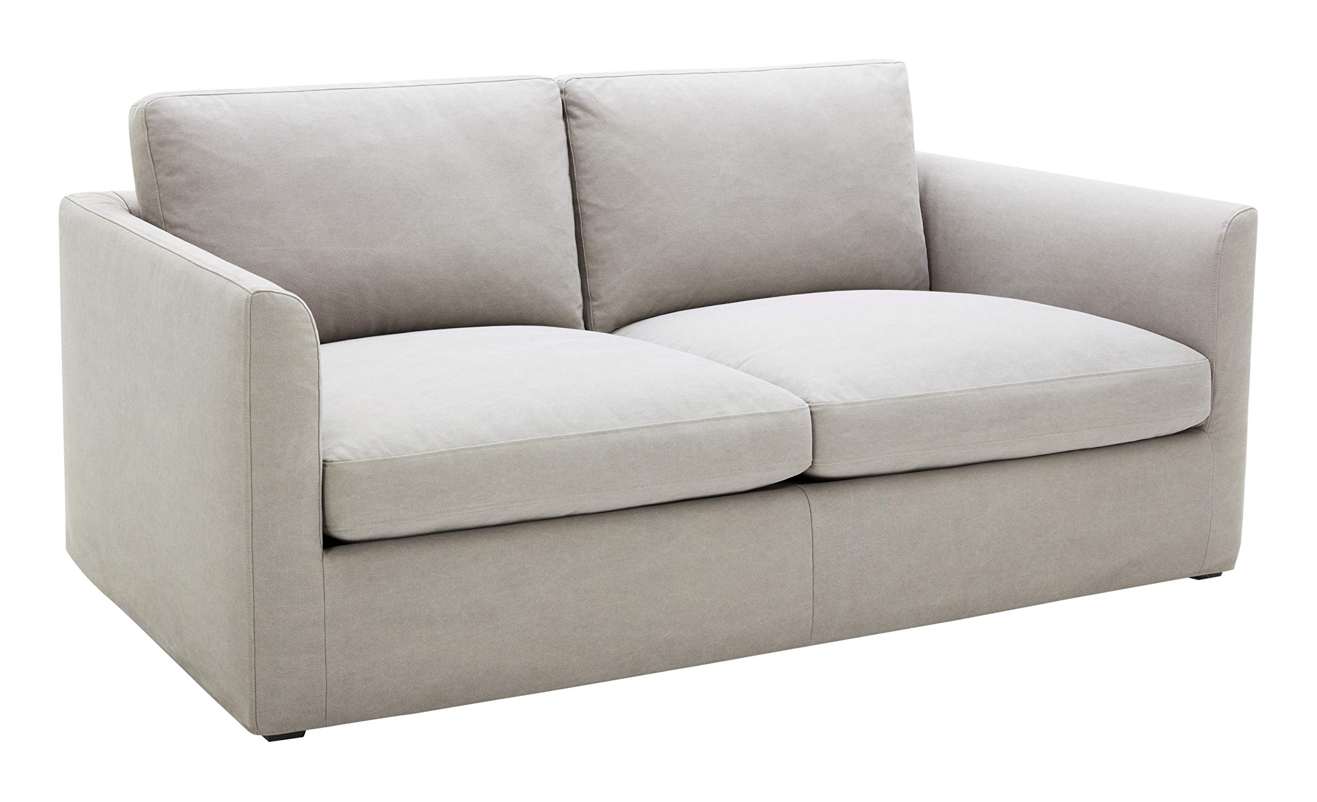 Amazon Brand – Stone & Beam Faraday Down-Filled Casual Loveseat, 75"W, Light Grey