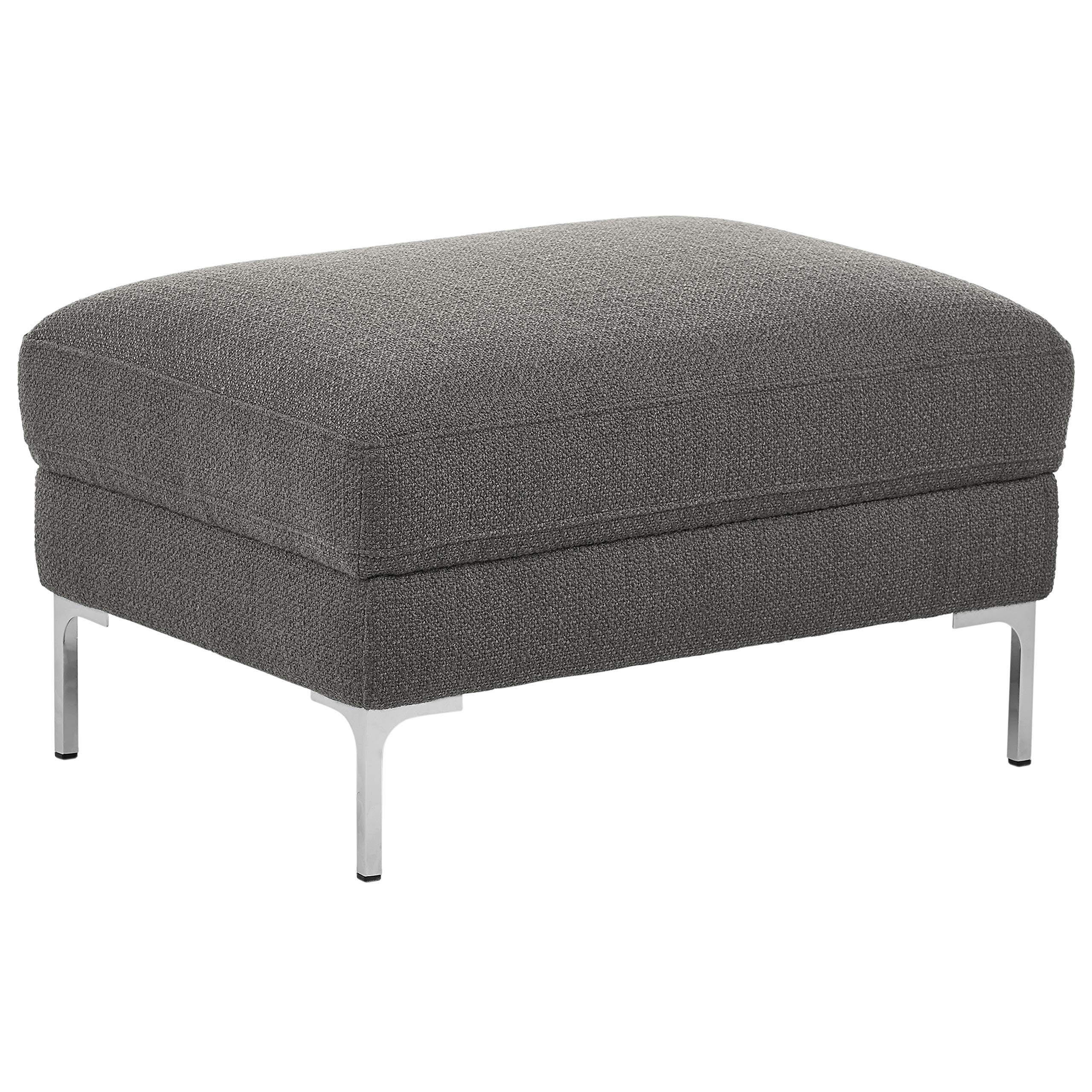 Amazon Brand – Rivet Abel Contemporary Ottoman, Fabric, 30"W, Charcoal