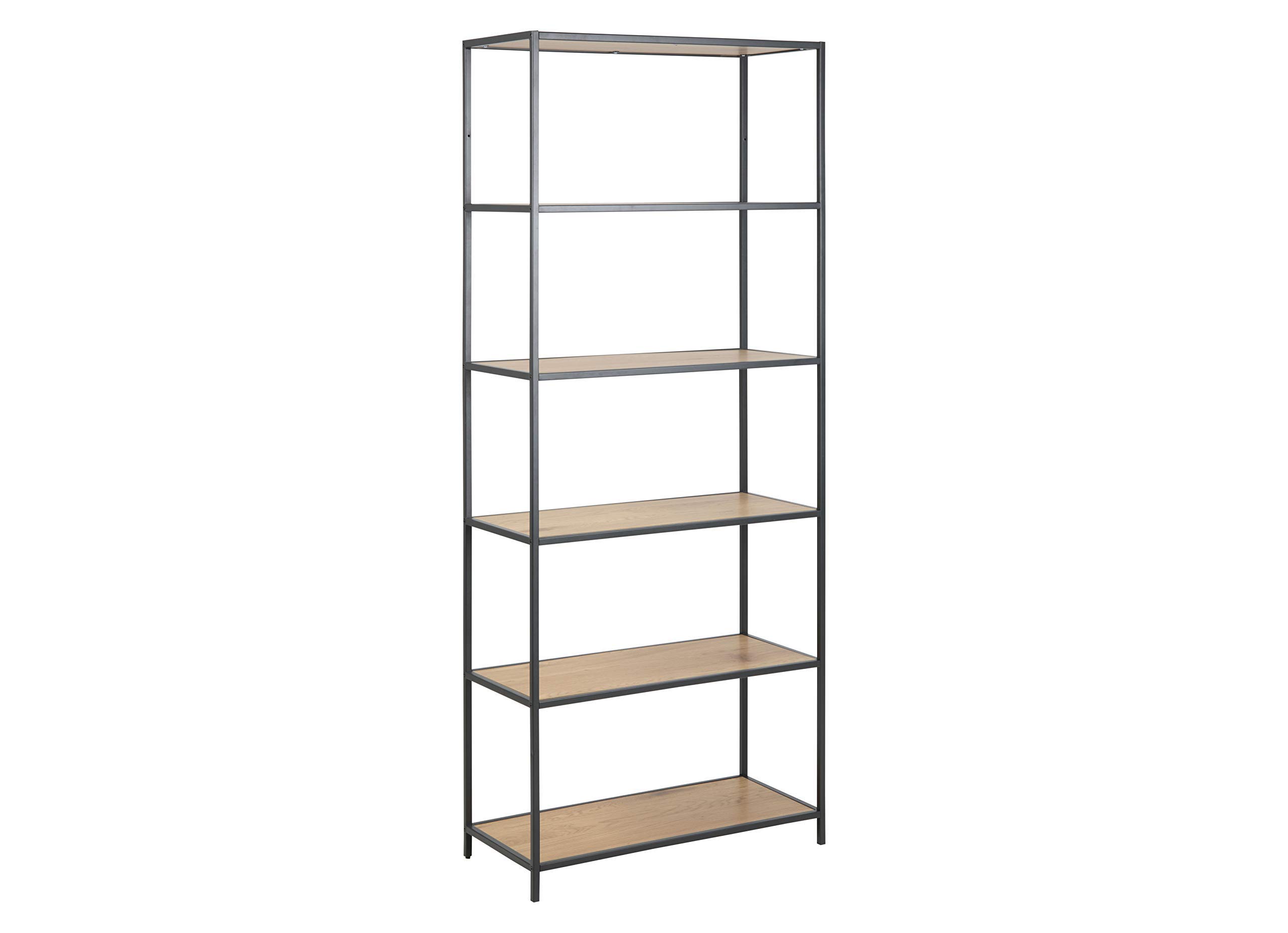 Amazon Brand - Movian Martin - Libreria, 35 x 77 x 185 cm (Lu x La x A), effetto quercia