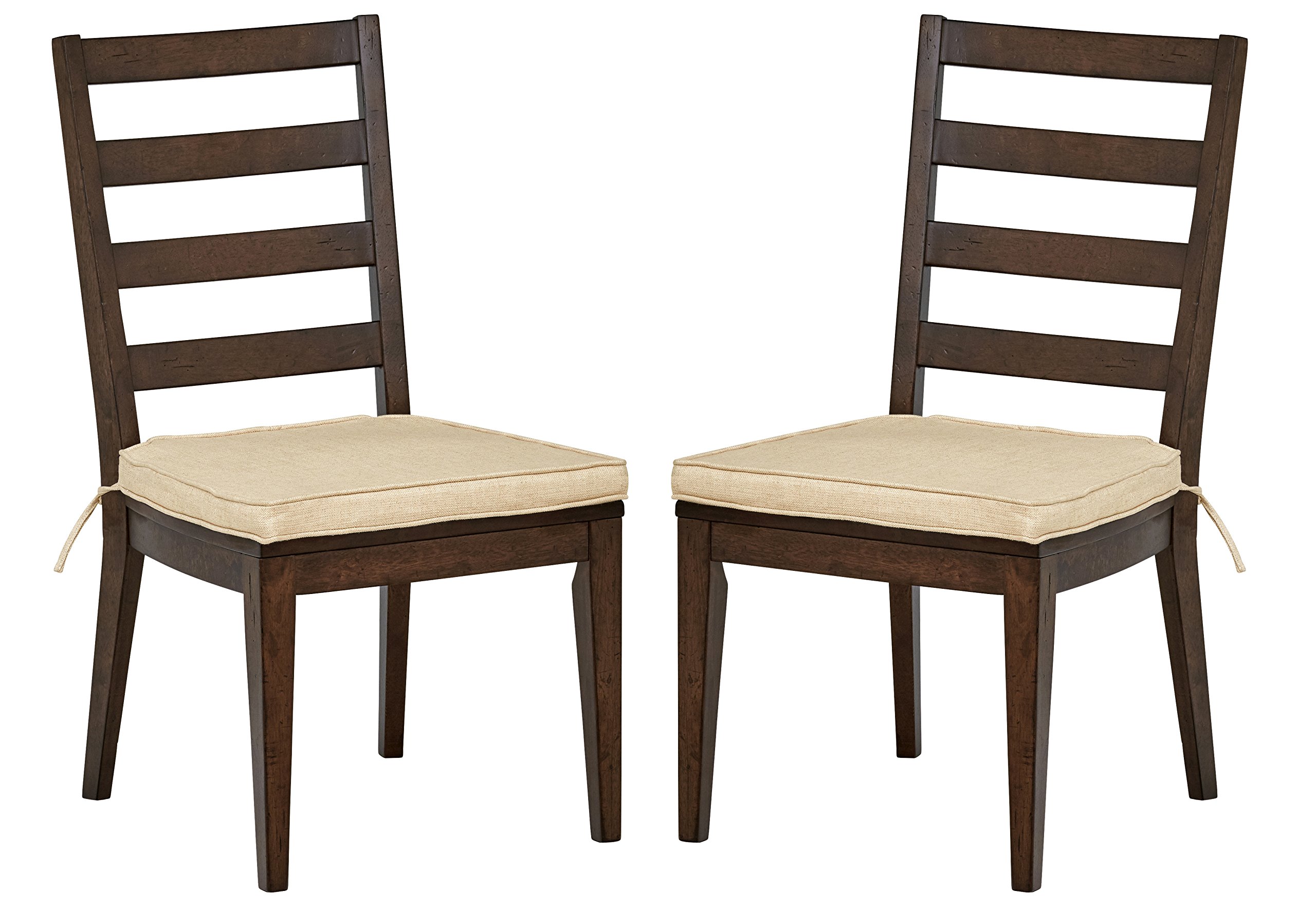 Amazon Brand – Stone & Beam Dunbar Modern Dining Room Set of 2 Ladderback Side Kitchen Chairs, 38 Inch Height, Oak Wood