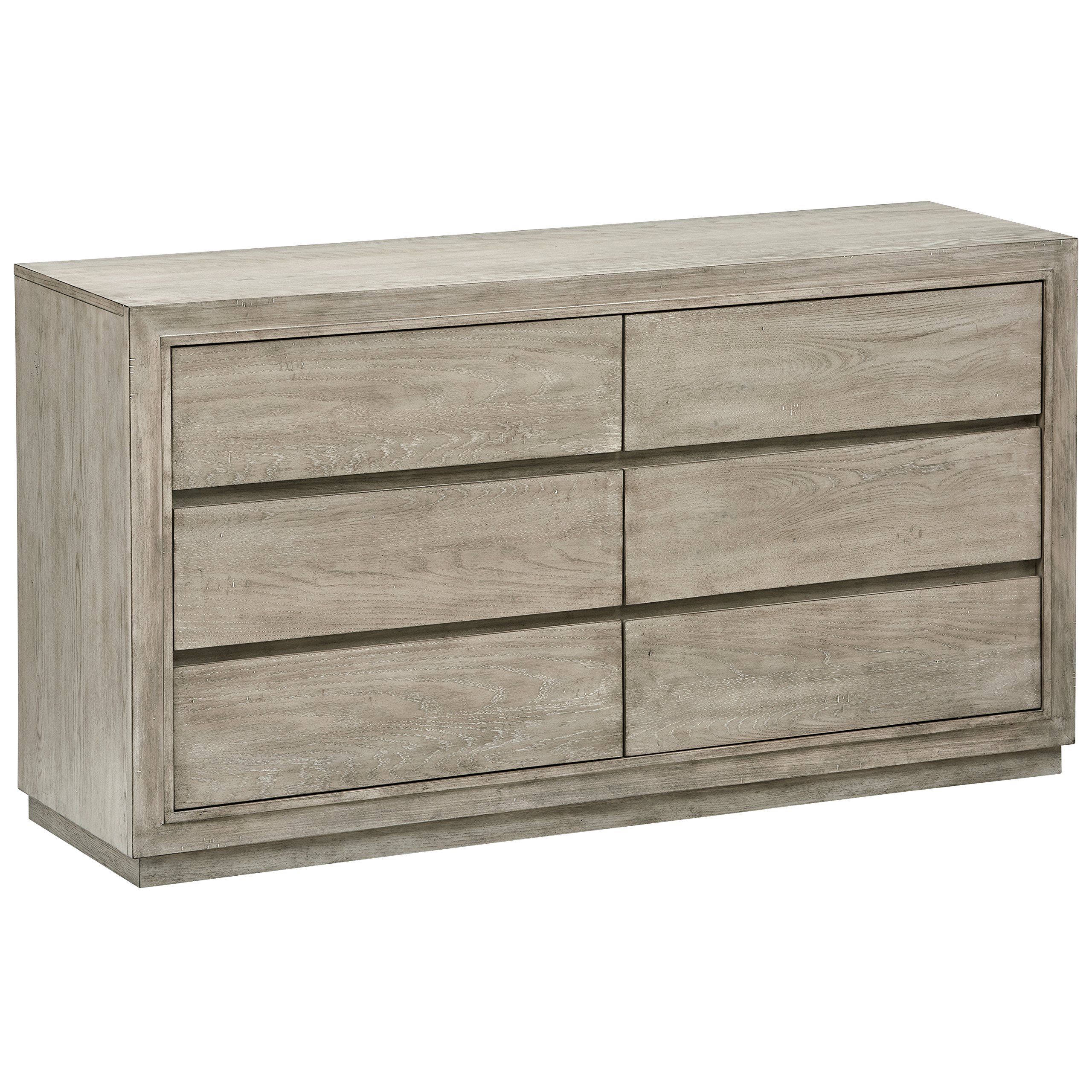 Amazon Brand – Stone & Beam Bishop Modern Wood Dresser, 64" W, Weathered Oak