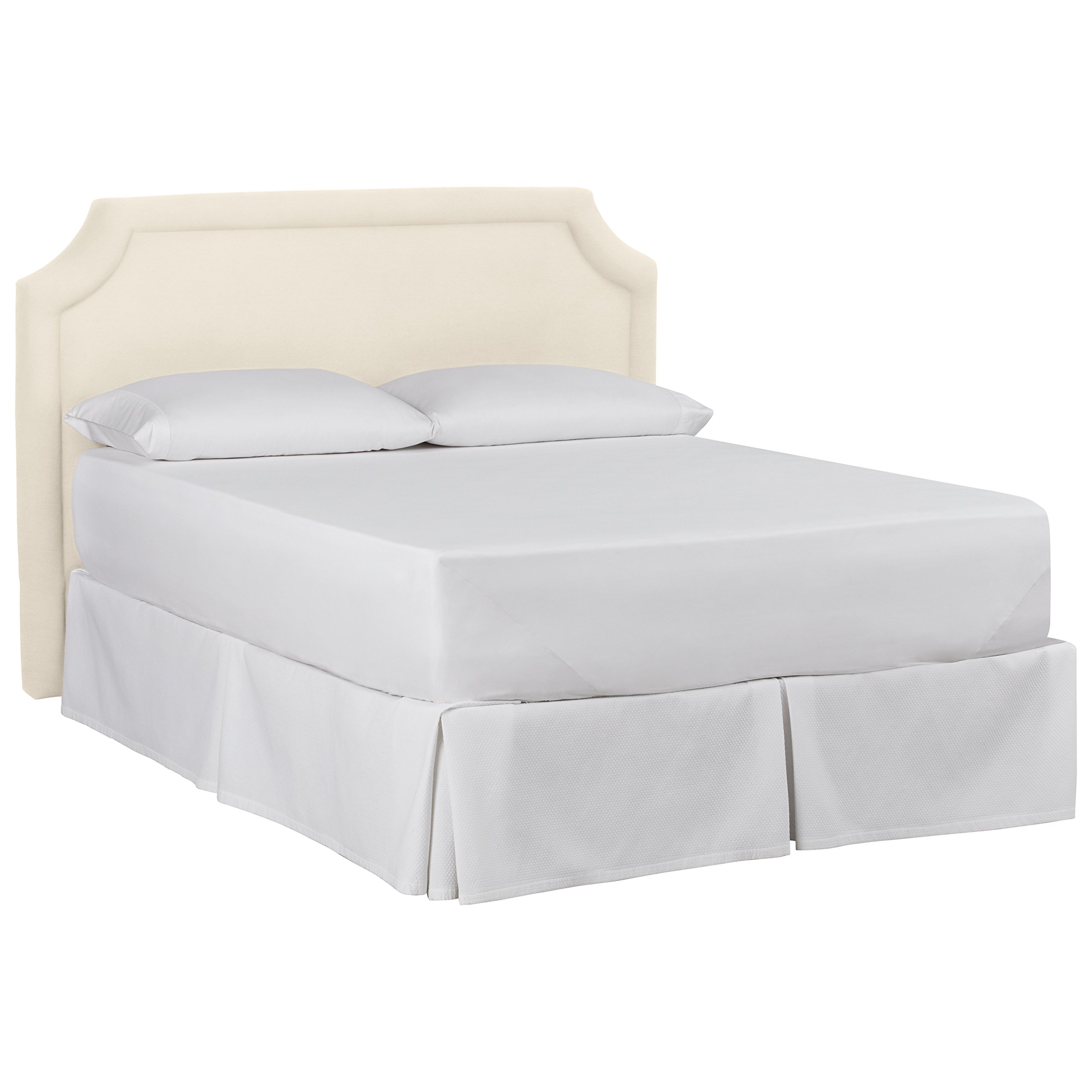 Amazon Brand – Stone & Beam Bridgewater Scalloped Queen Headboard, 71"W, Classic Cream