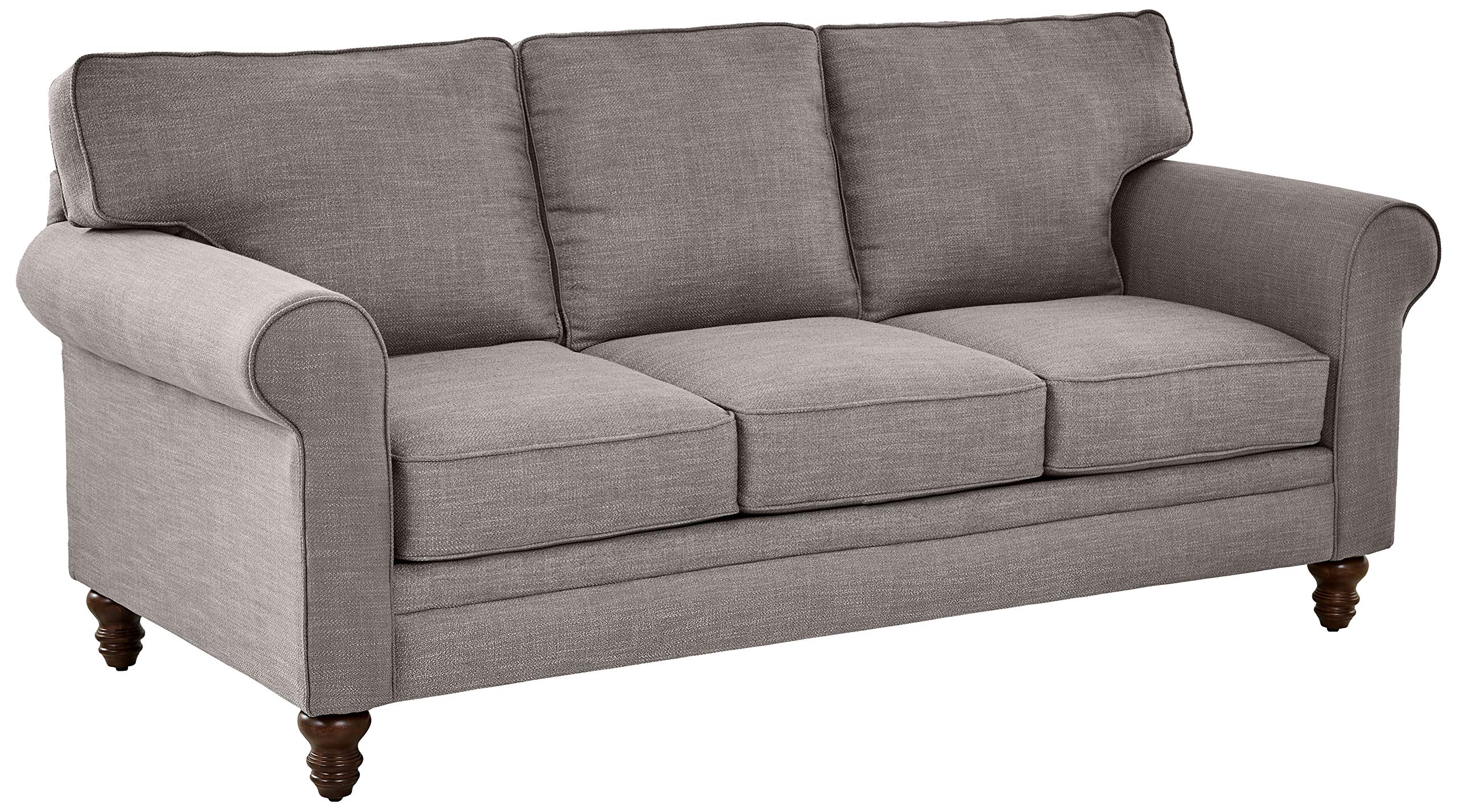 Amazon Brand – Ravenna Home Randall Rolled Arm Sofa, 83"W, Grey