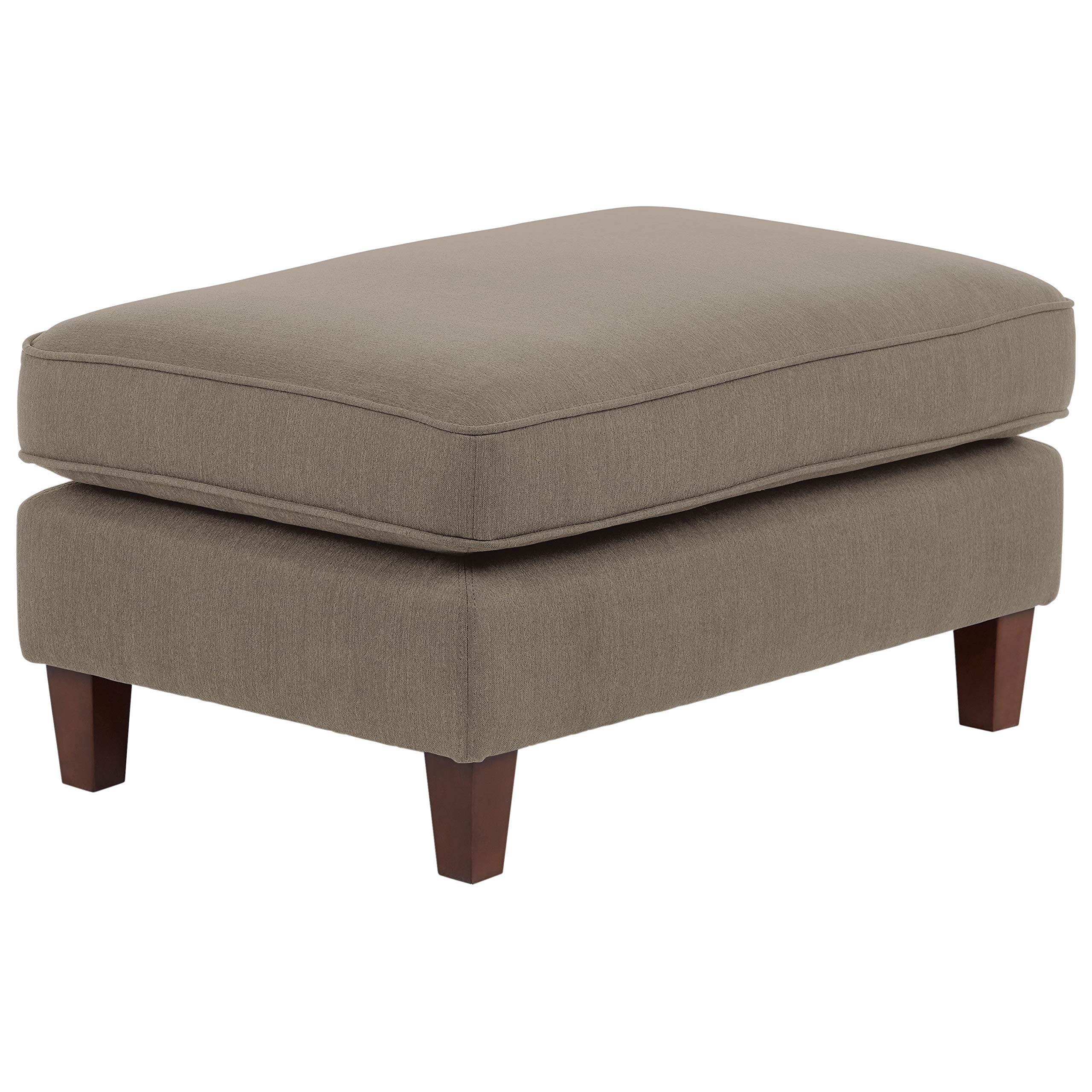 Amazon Brand – Stone & Beam Blaine Modern Ottoman, 36.2"W, Light Gray
