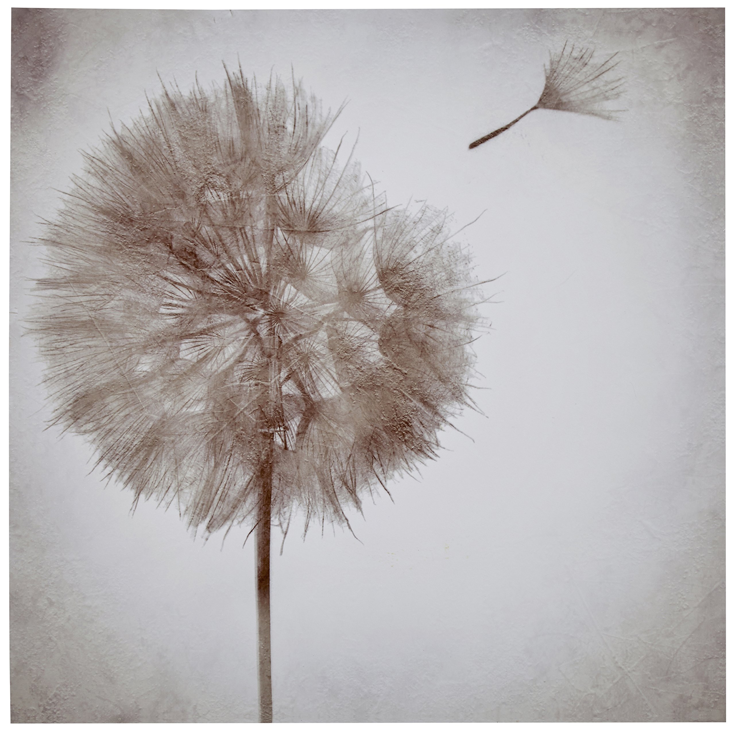Amazon Brand – Rivet Faded Dandelion in The Breeze Canvas Wall Art Decor, 12" x 12"
