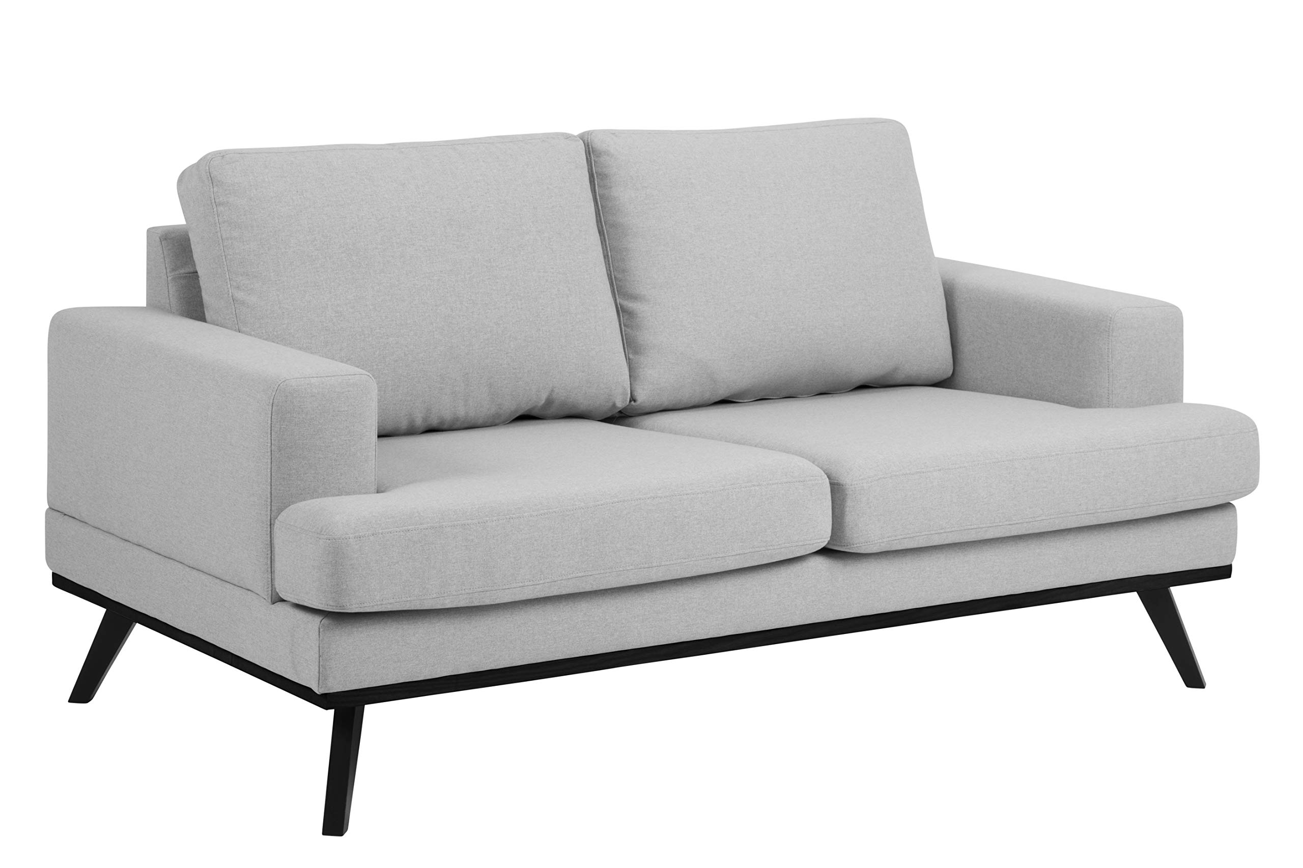 Marque Amazon - Movian Rotsee - Canapé 2 places, 92 x 165 x 81 cm (longueur x largeur x hauteur), Gris clair