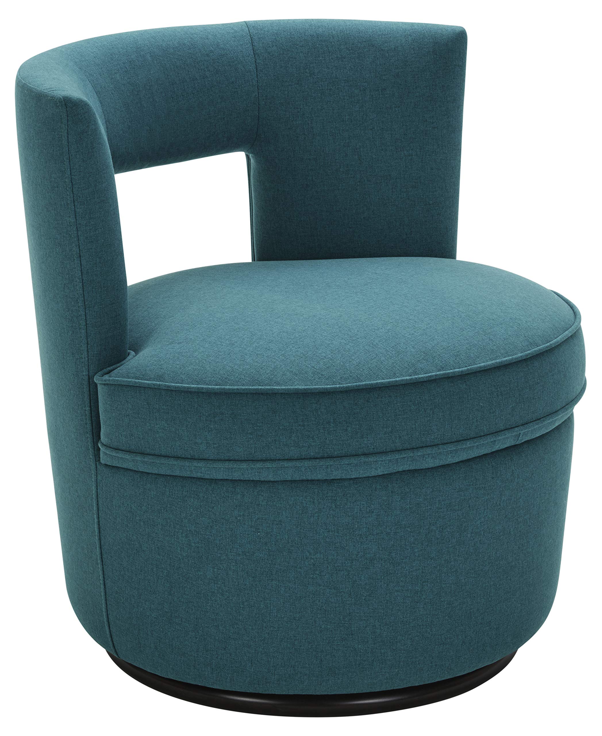 Amazon Brand – Rivet Slade Contemporary Living Room Accent Swivel Chair, 27"W, Aqua