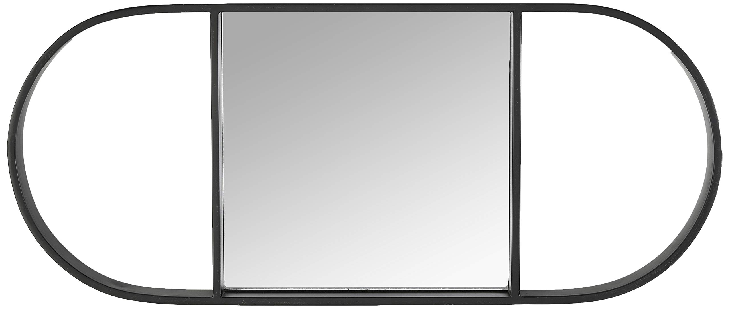 Amazon Brand - Rivet Modern Cutout Hanging Mirror, 23"H, Black