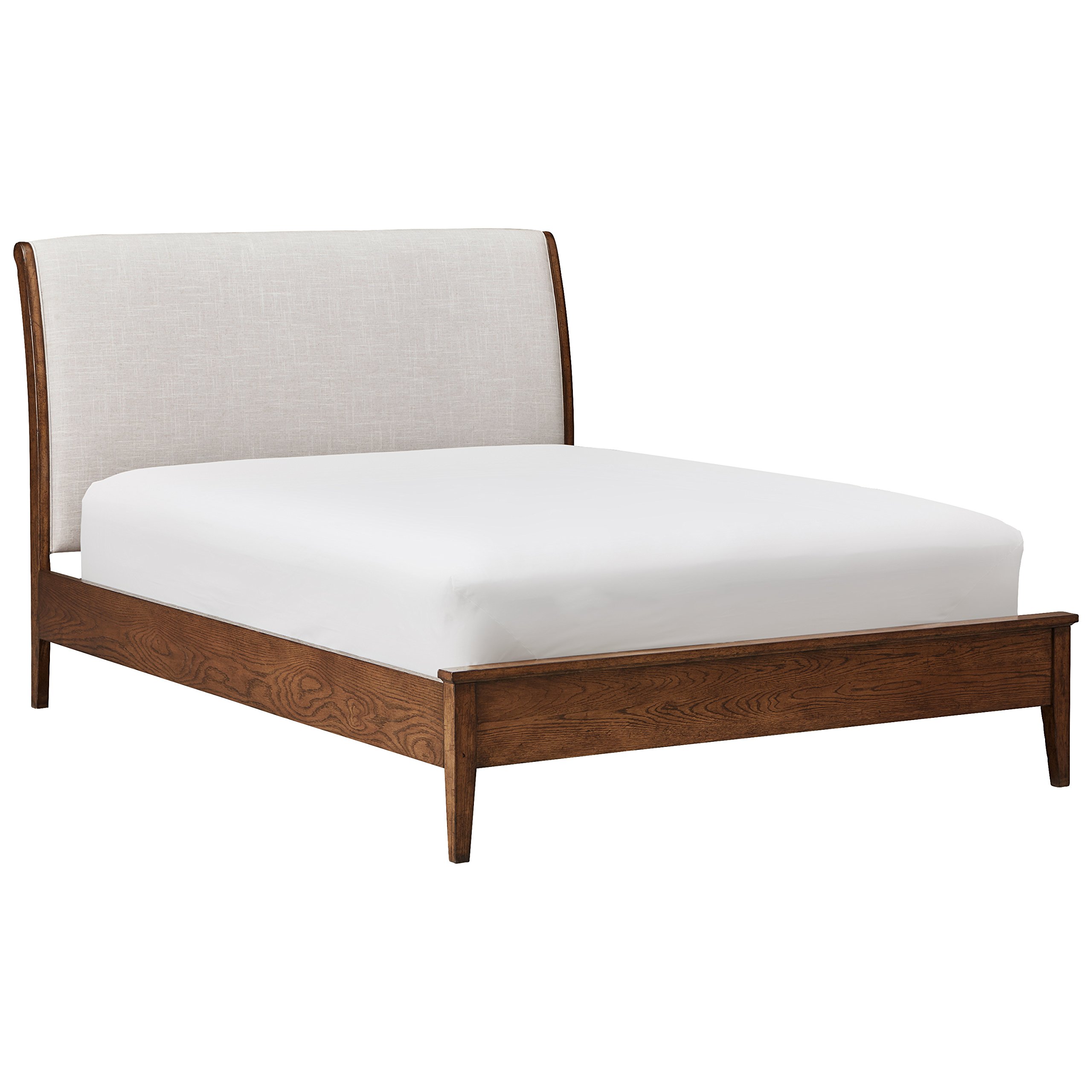 Amazon Brand – Stone & Beam Contemporary Curved Wood King Bed, 79"W, Toffee Oak