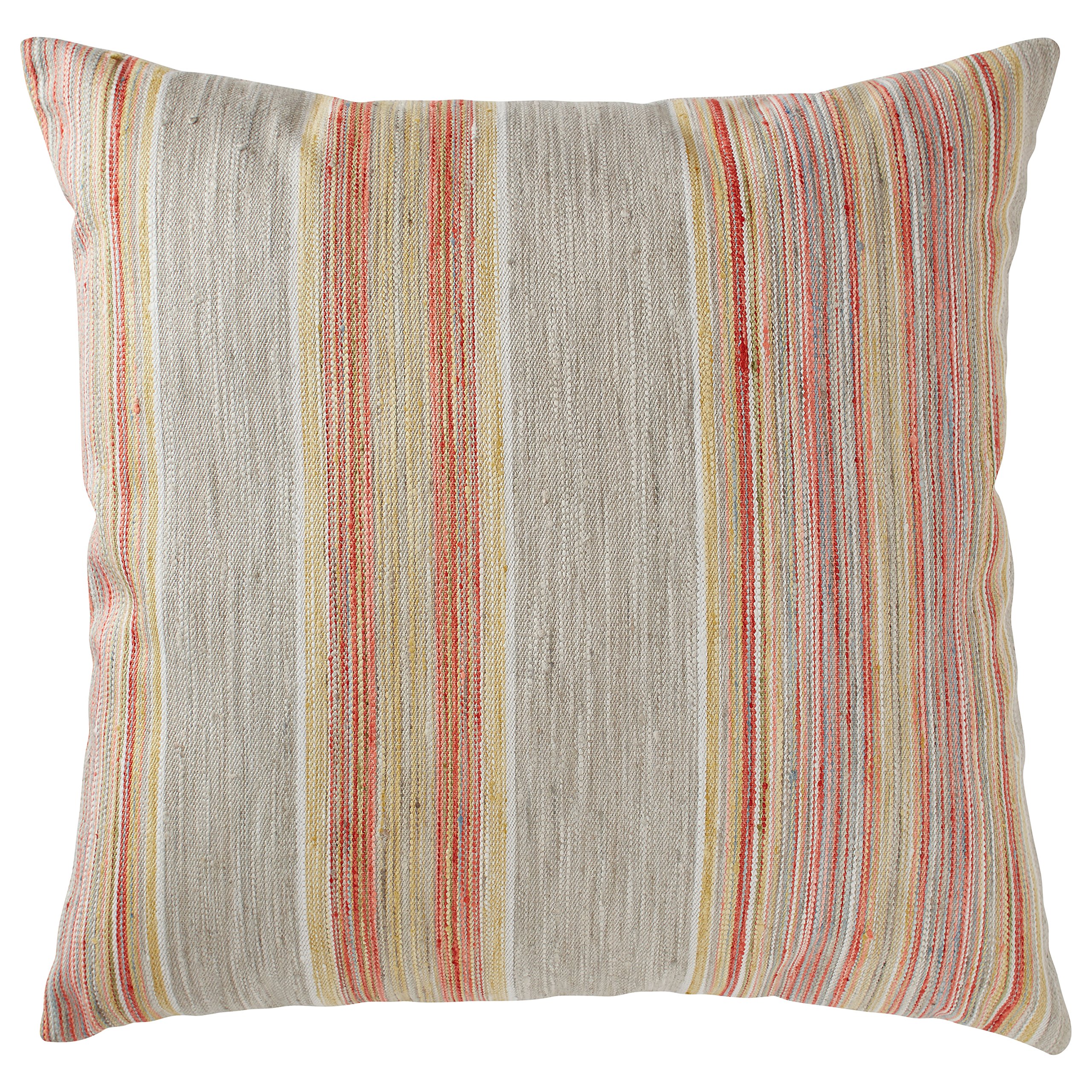 Amazon Brand – Rivet Bohemian Stripe Decorative Pillow, 17" x 17", Sunset