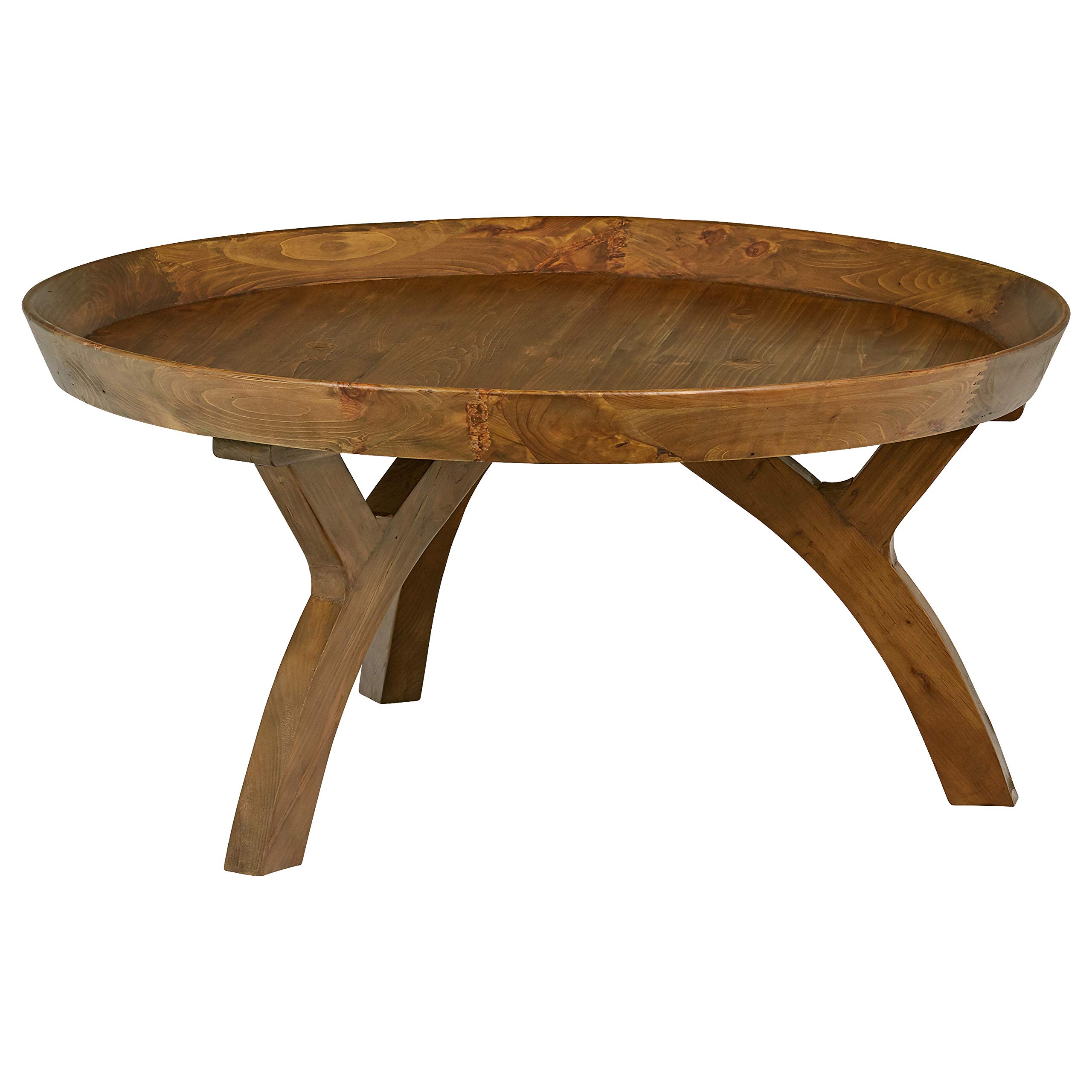 Amazon Brand – Stone & Beam Mid-Century Round Coffee Table, 38.98" Diameter, Fir and Natural