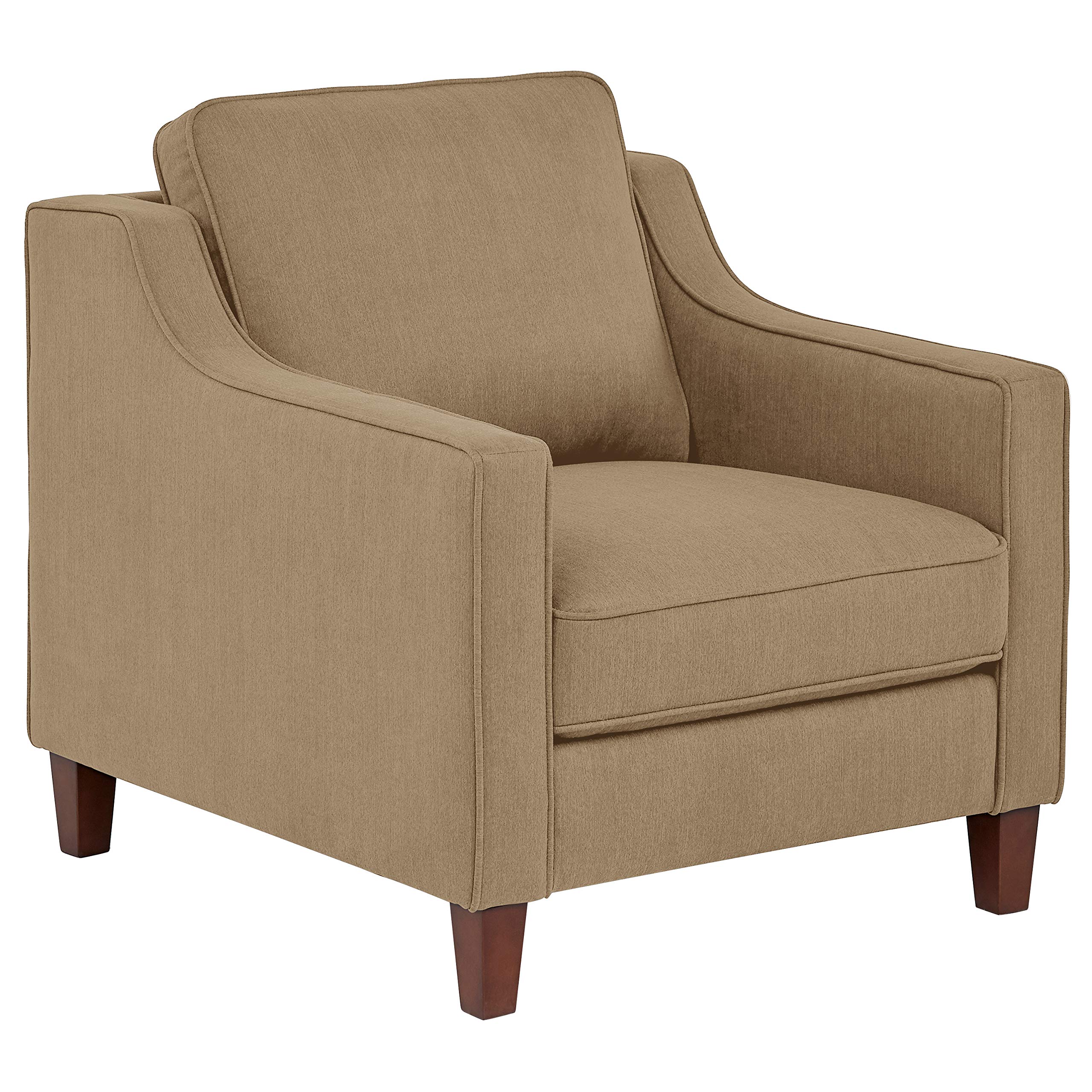 Amazon Brand – Stone & Beam Blaine Modern Upholstered Living Room Accent Chair, 32.3"W, Beige