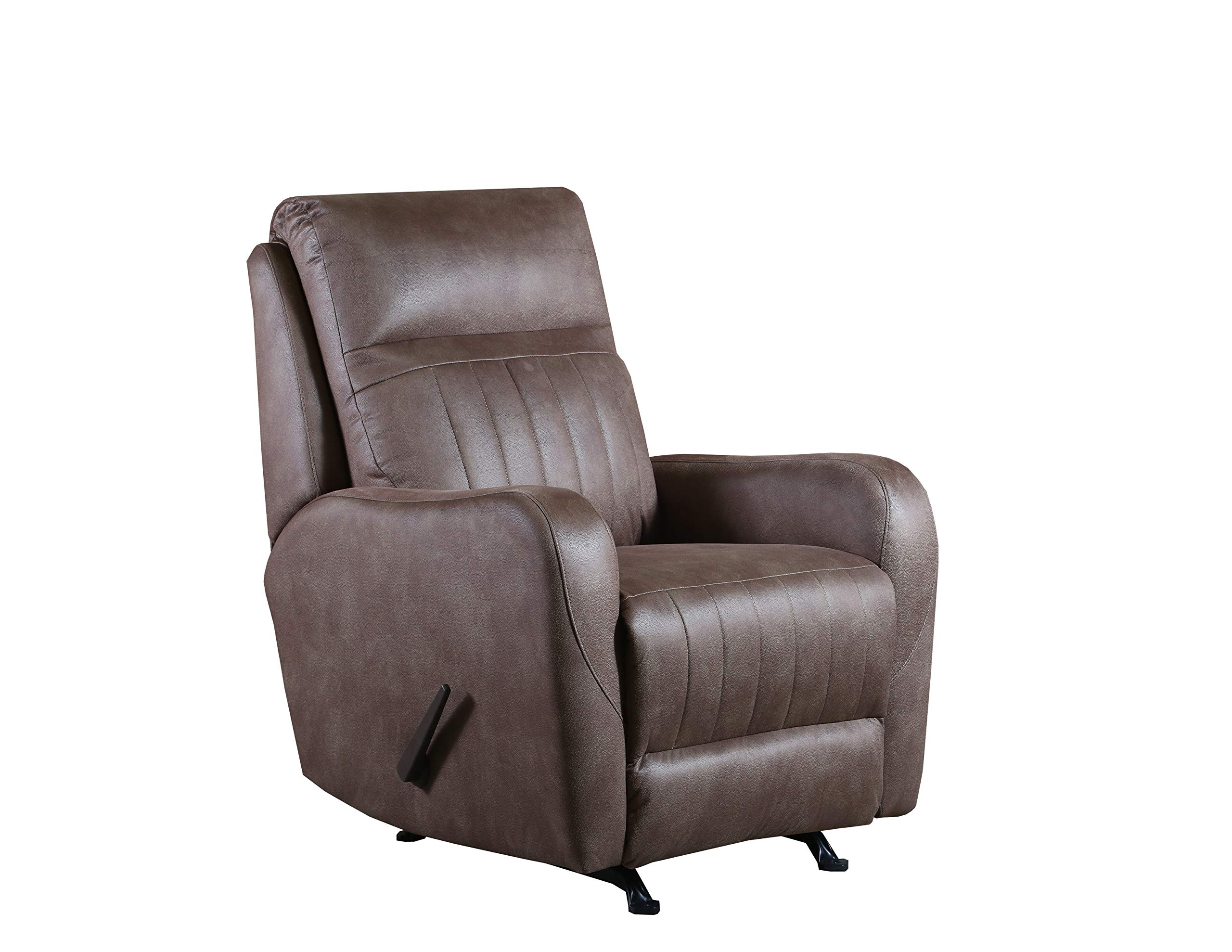 Amazon Brand - Stone & Beam Primrose Upholstered Rocking Recliner Chair, 33"W, Mocha Brown