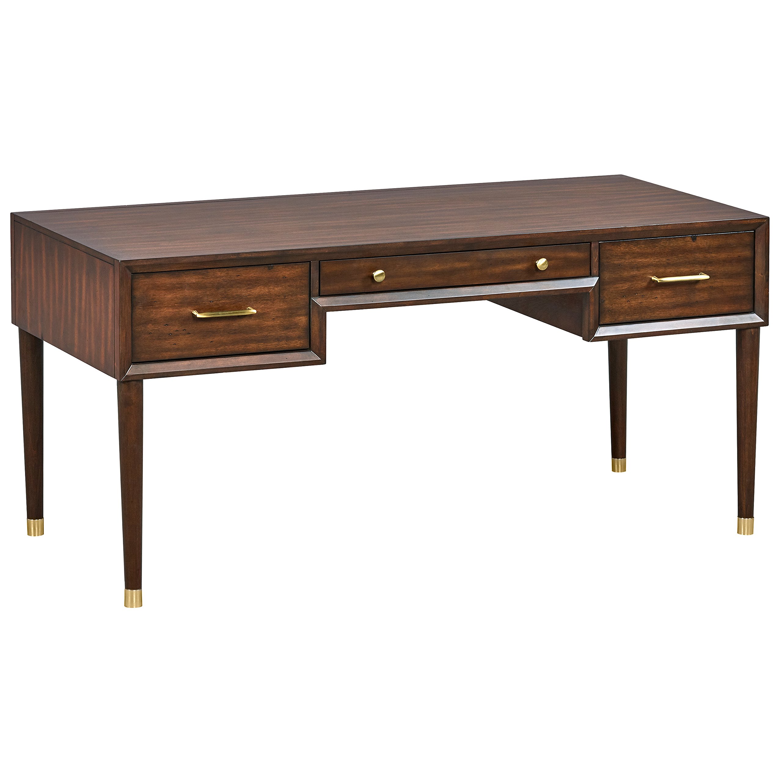 Amazon Brand – Rivet Anne Mid-Century Modern Wood Office Computer Desk, 62"W, Walnut