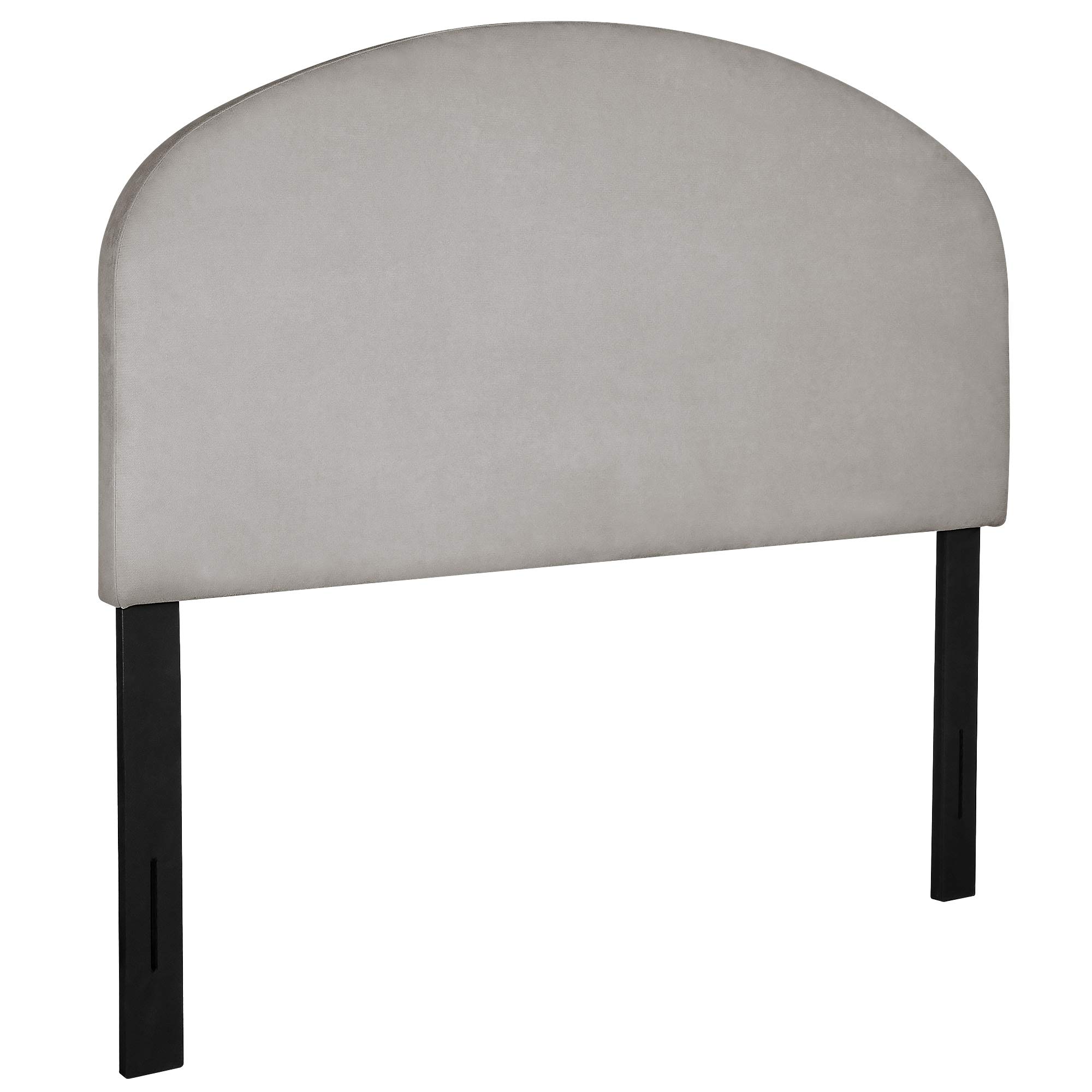 Amazon Brand – Rivet Curved Upholstered Headboard, Queen, 60"W, Gray