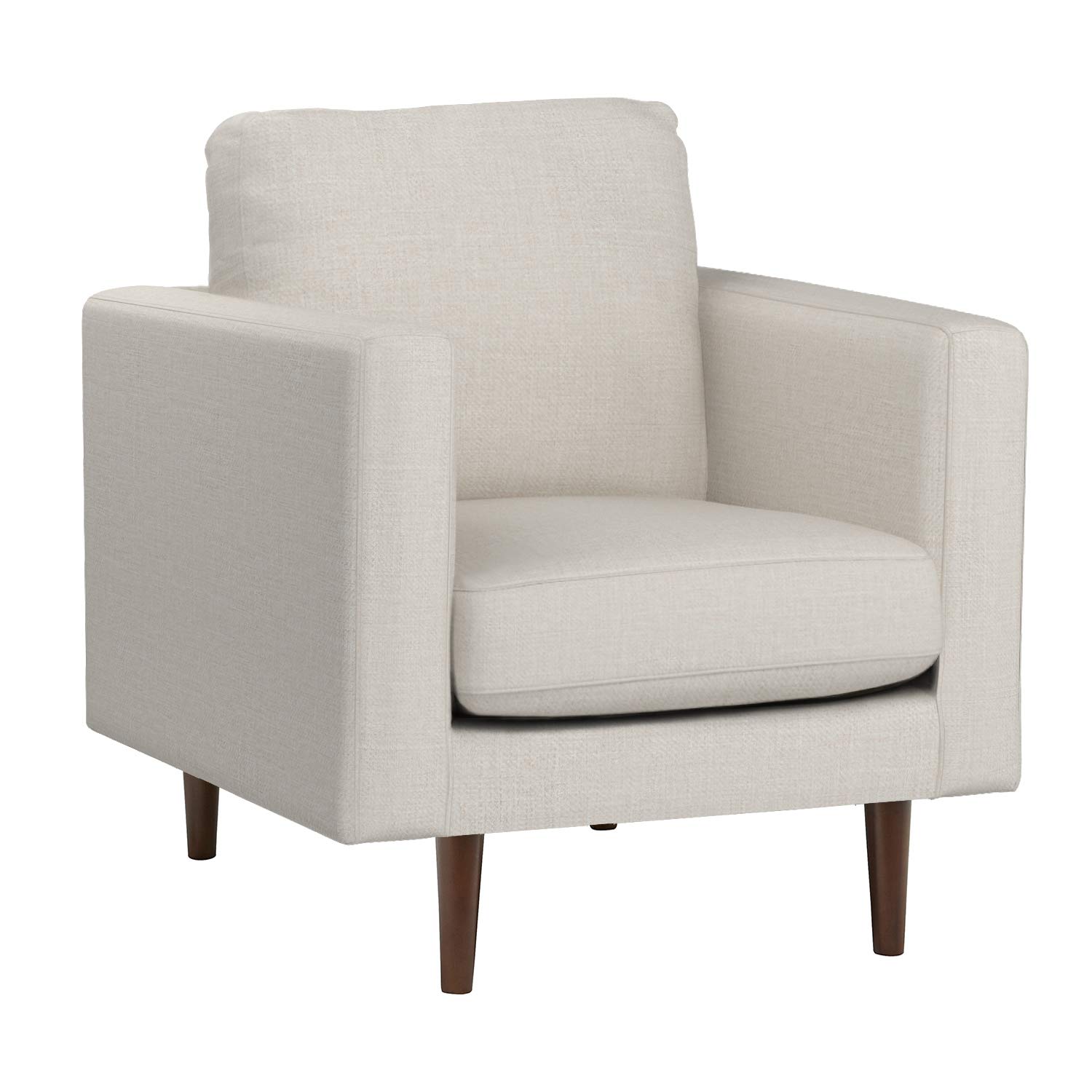 Amazon Brand – Rivet Revolve Modern Upholstered Armchair with Tapered Legs, 33"W, Linen