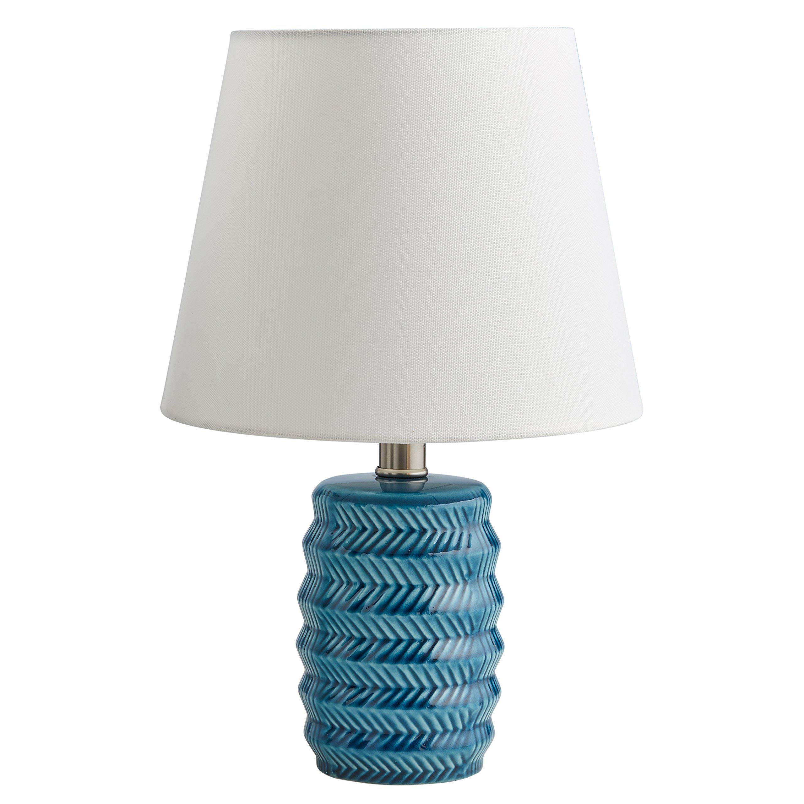 Moderne Tischleuchte aus Keramik 15.5" blau