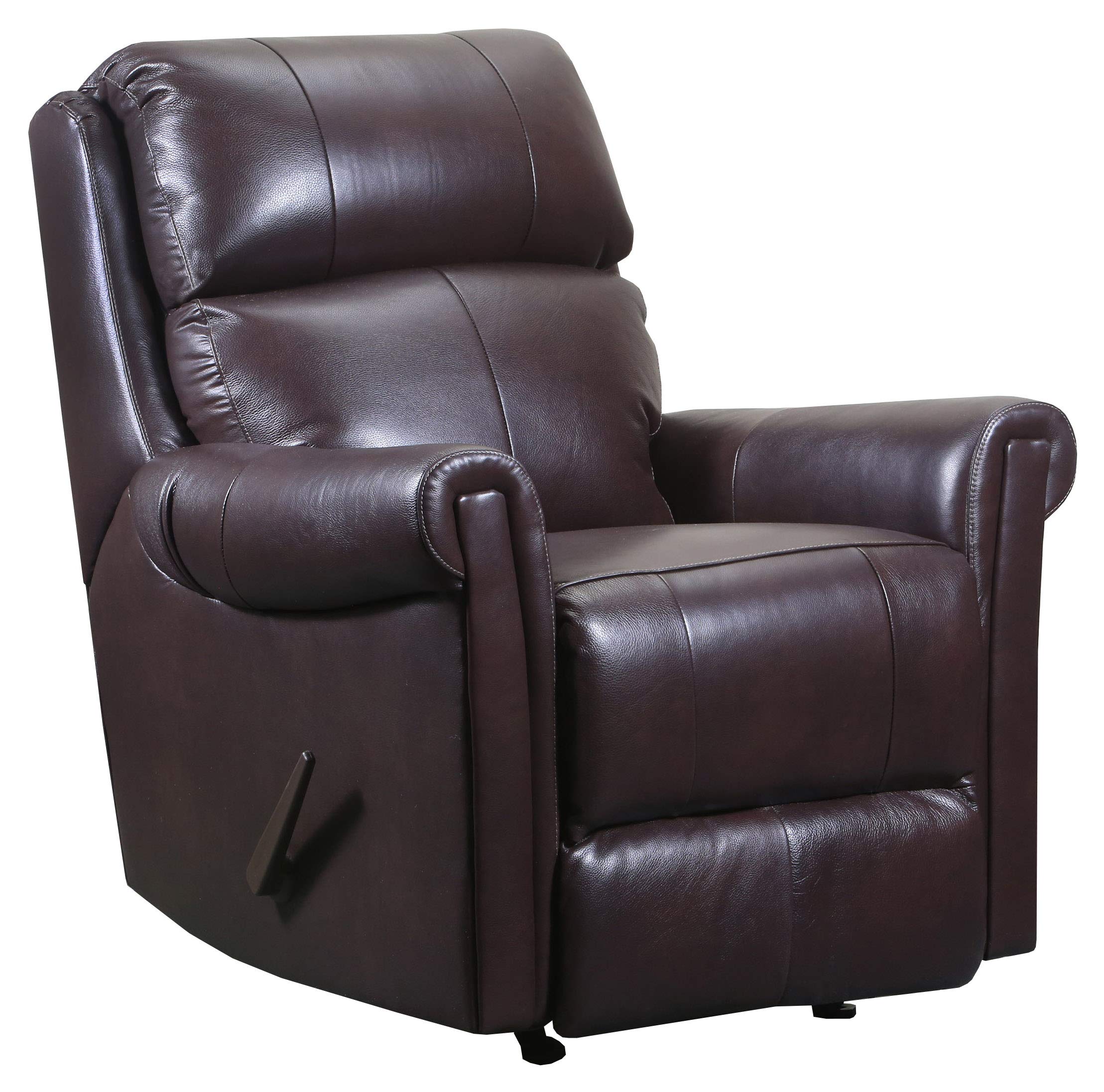 Amazon Brand – Ravenna Home Tamarack Rocker Recliner, 34"W, Leather, Dark Roast
