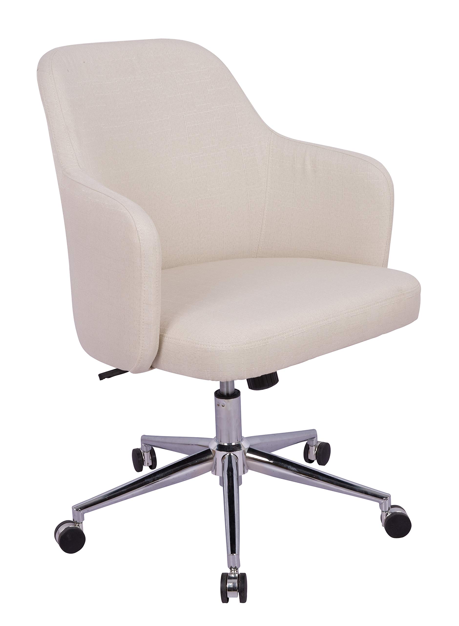 AmazonBasics Classic, Adjustable, Swivel Office Desk Chair with Casters and Twill Fabric, Beige