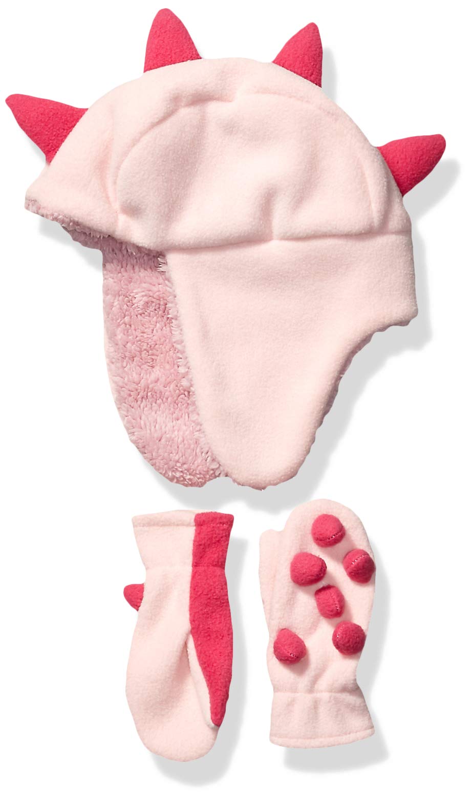 Amazon Brand - Spotted Zebra Girls' Toddler & Kids 2-Piece Fleece Cold Weather Accessories Set