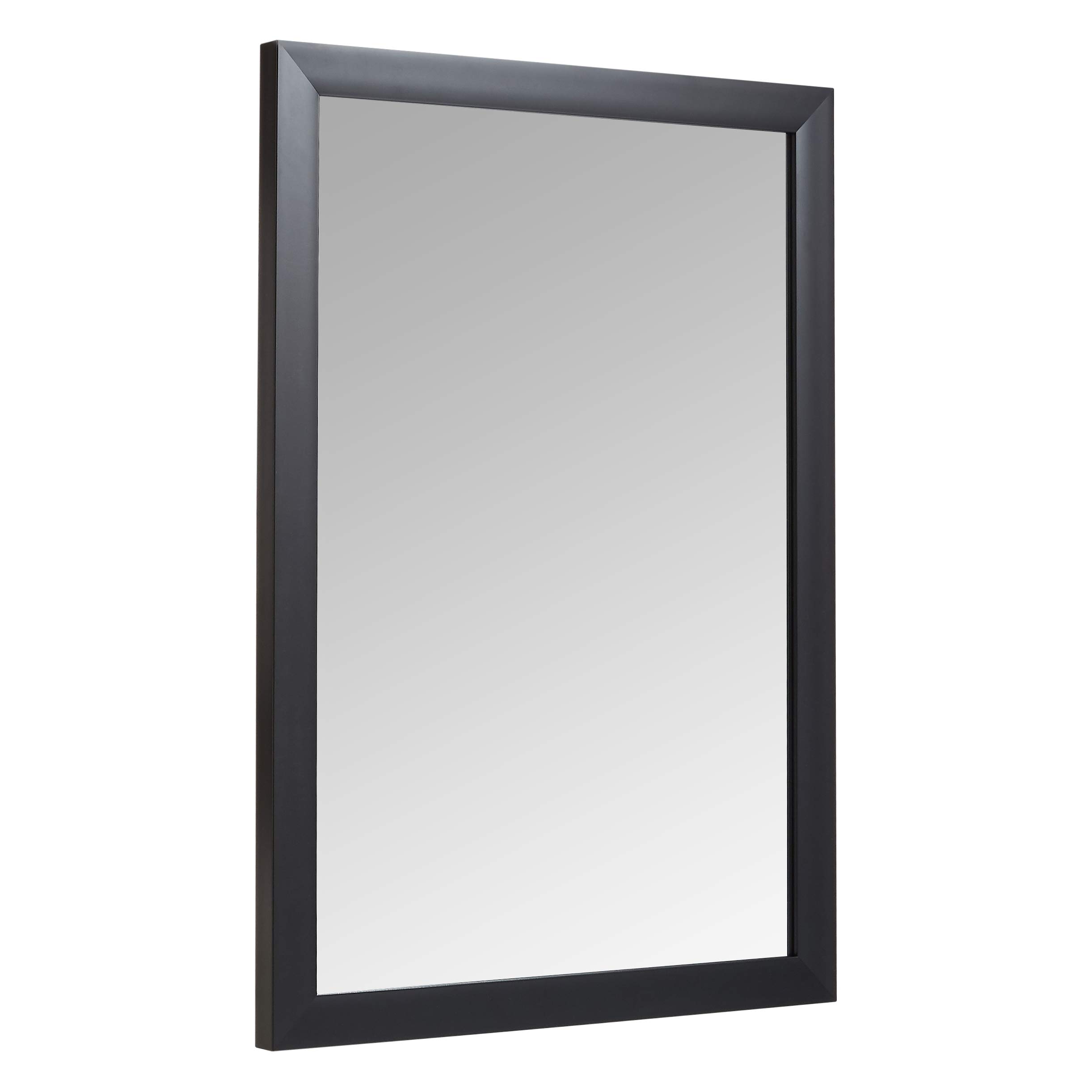Amazon Basics Rectangular Wall Mirror - 20" x 28", Standard Trim, Black