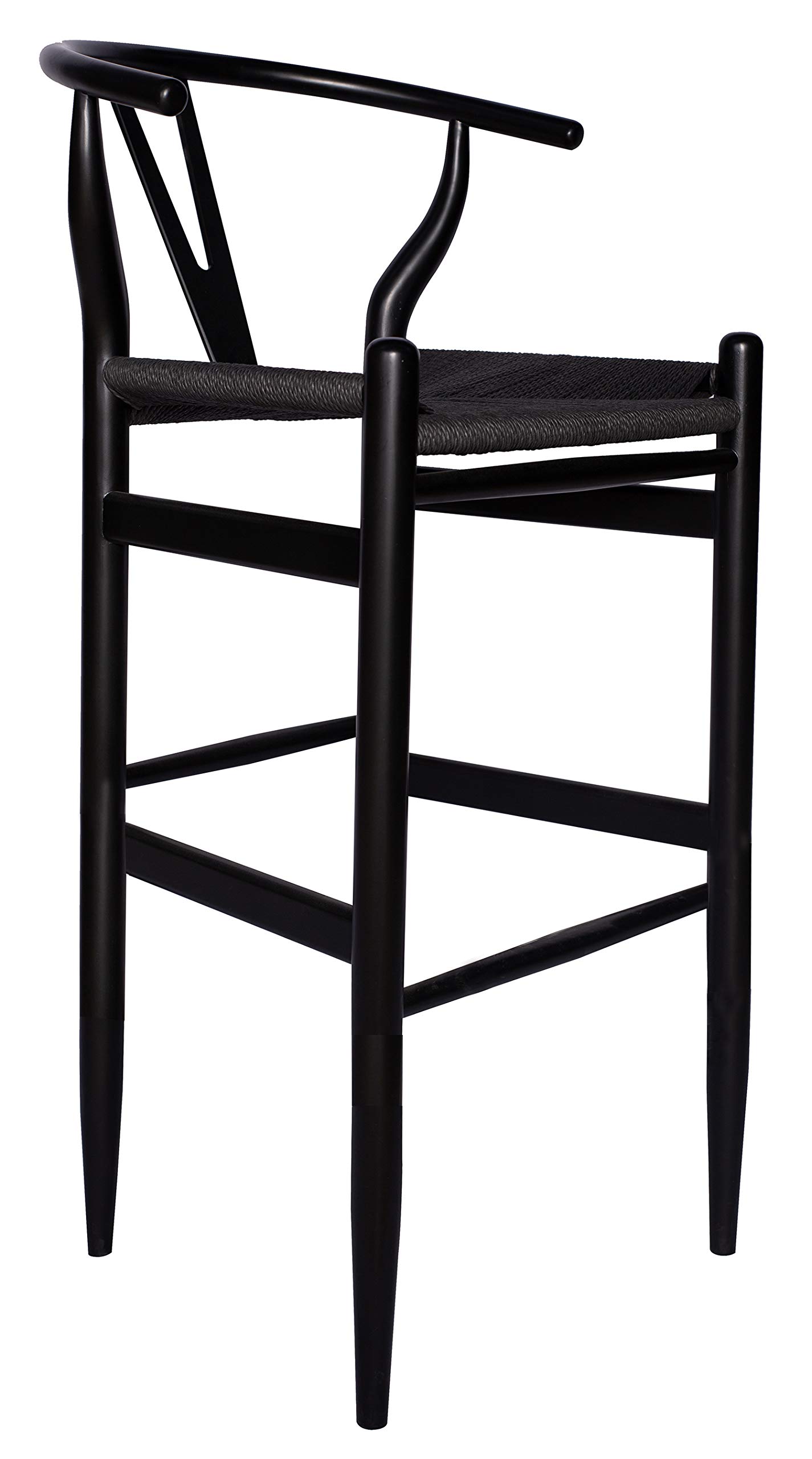Amazon Brand – Stone & Beam Beech Wishbone Counter-Height Barstool, 42.2"H, Black