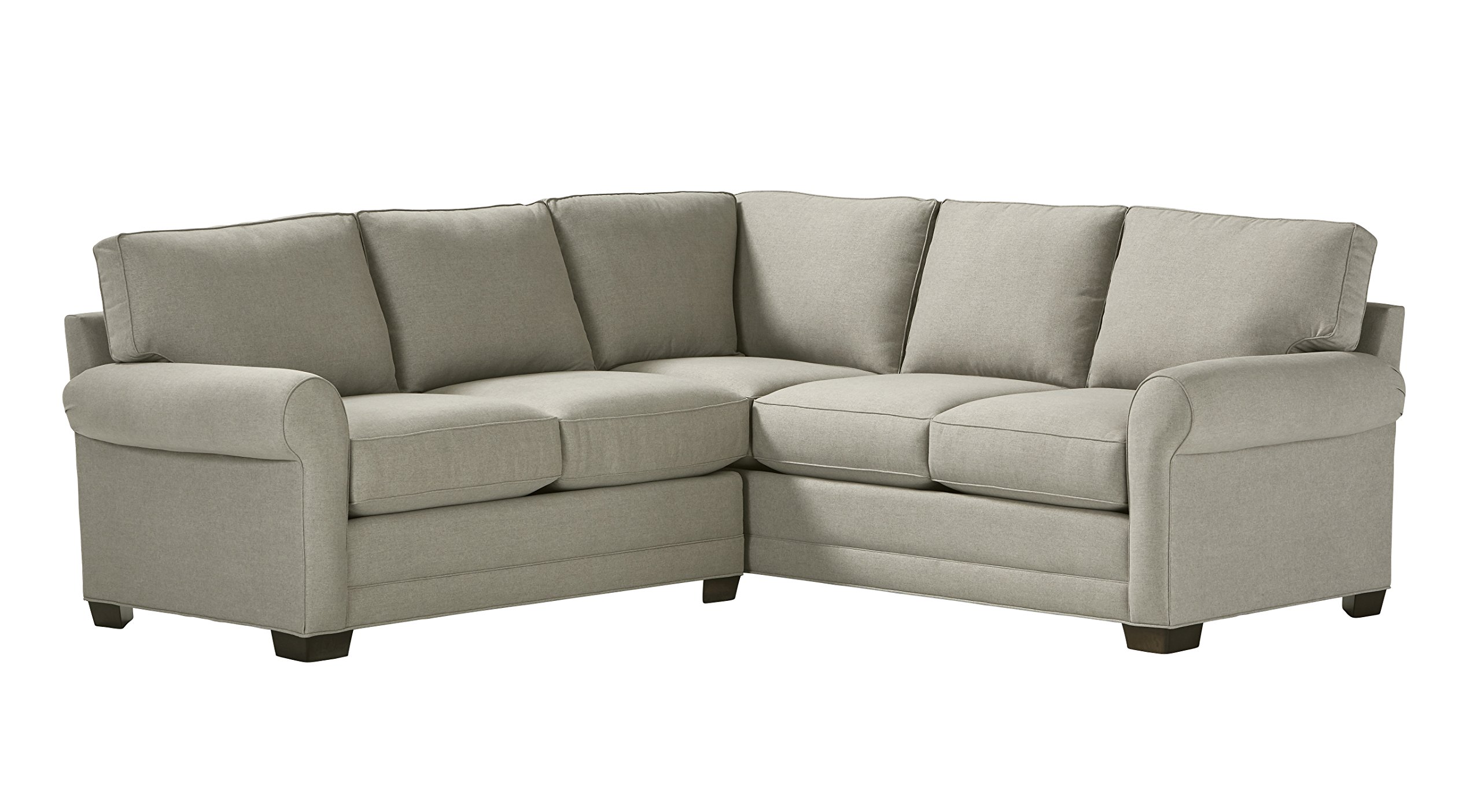 Amazon Brand – Stone & Beam Kristin Performance Fabric Sectional Sofa Couch, 93"W, Stone