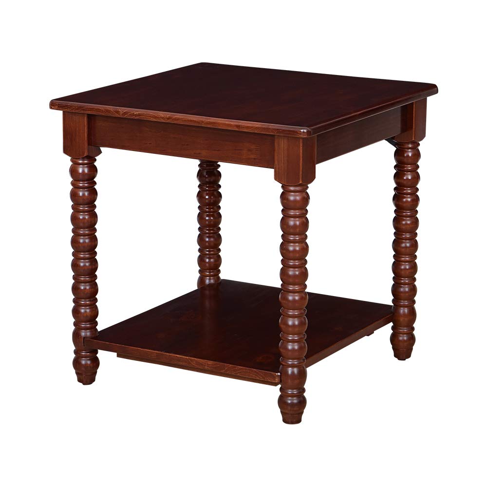 Amazon Brand – Ravenna Home Traditional Solid Pine End Table, 23.62"W, Espresso Finish