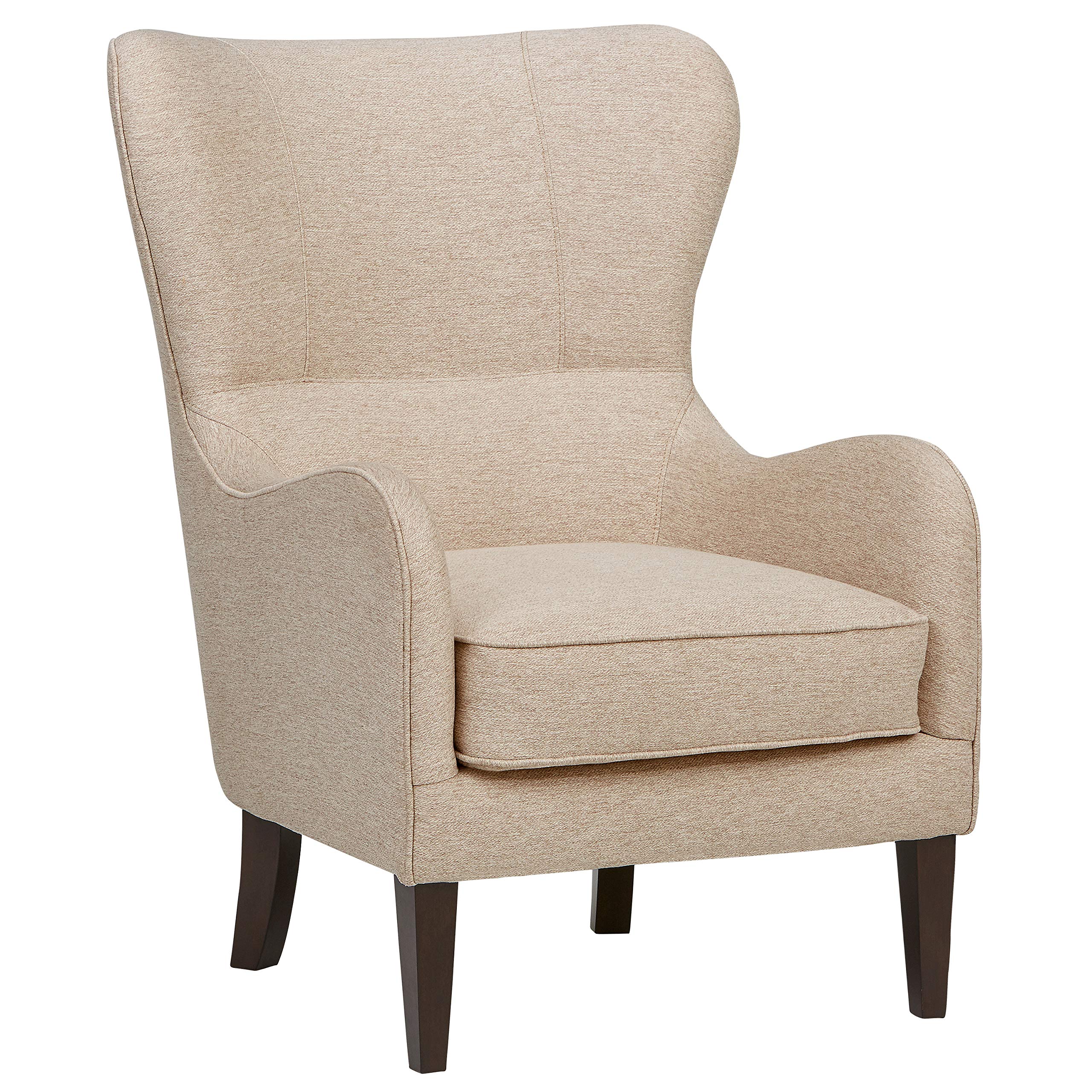Amazon Brand – Ravenna Home Modern Wingback Accent Chair, 27.5"W, Beige
