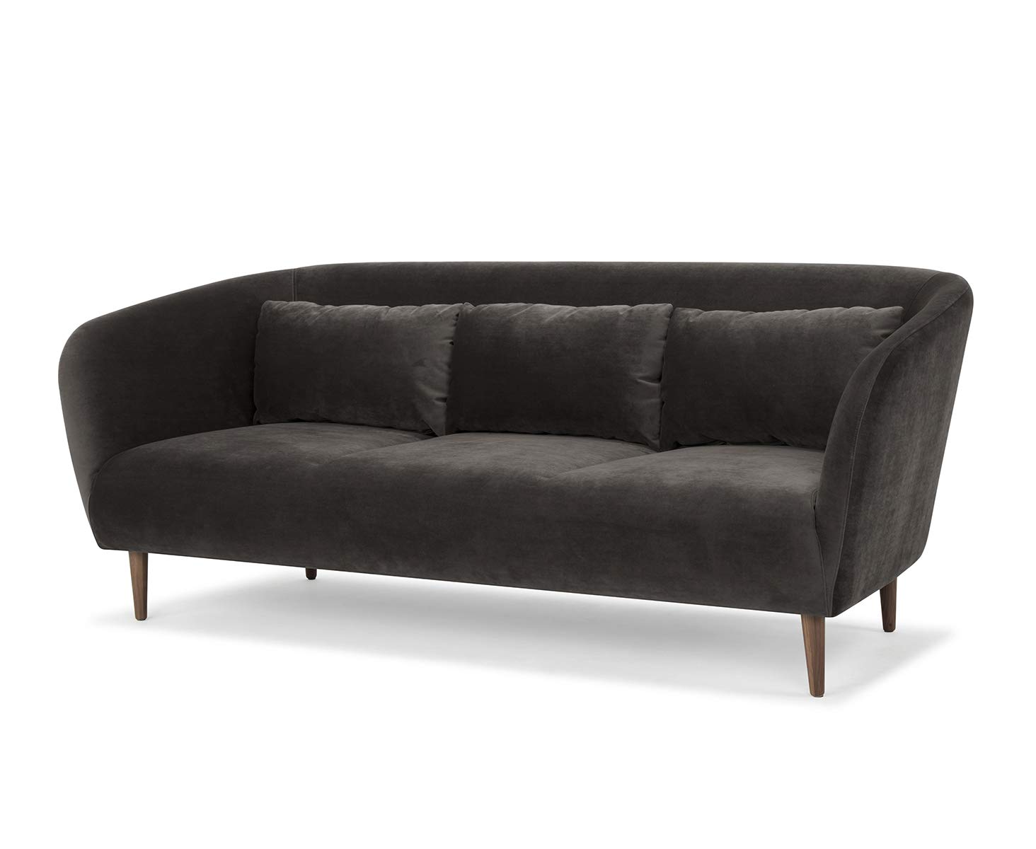 Amazon Brand - Movian Ackan 3-Seater Upholstered Sofa, 209 x 87 x 80 cm, Stain-Resistant Polyester, Dark Brown