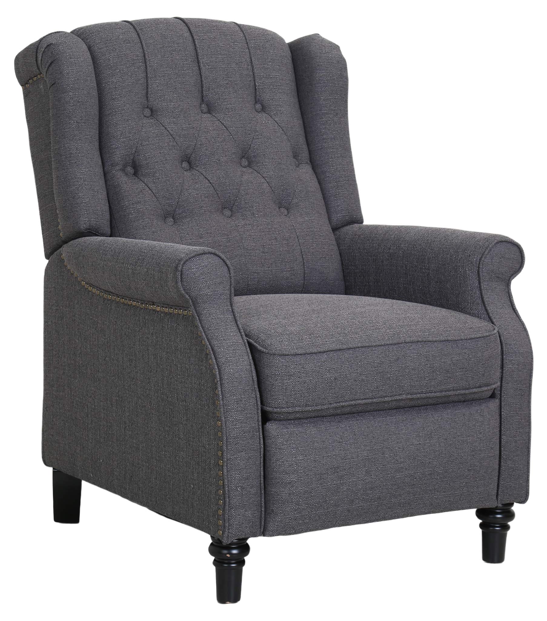 Amazon Brand – Ravenna Home Pritchard Classic Recliner, 29.1"W, Dark Grey