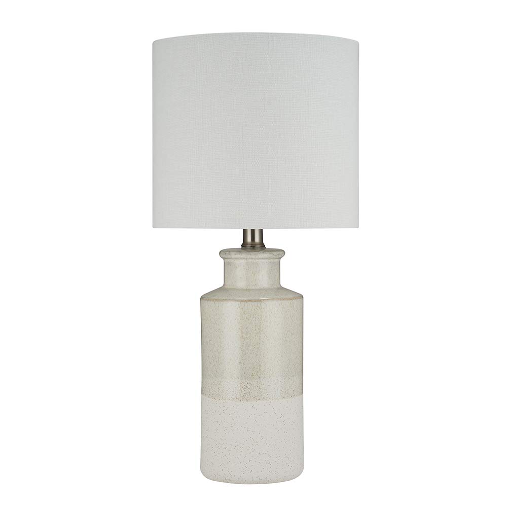 Amazon Brand – Stone & Beam Two-Toned Ceramic Base Table Lamp, Bulb Included, 19.75"H, Beige