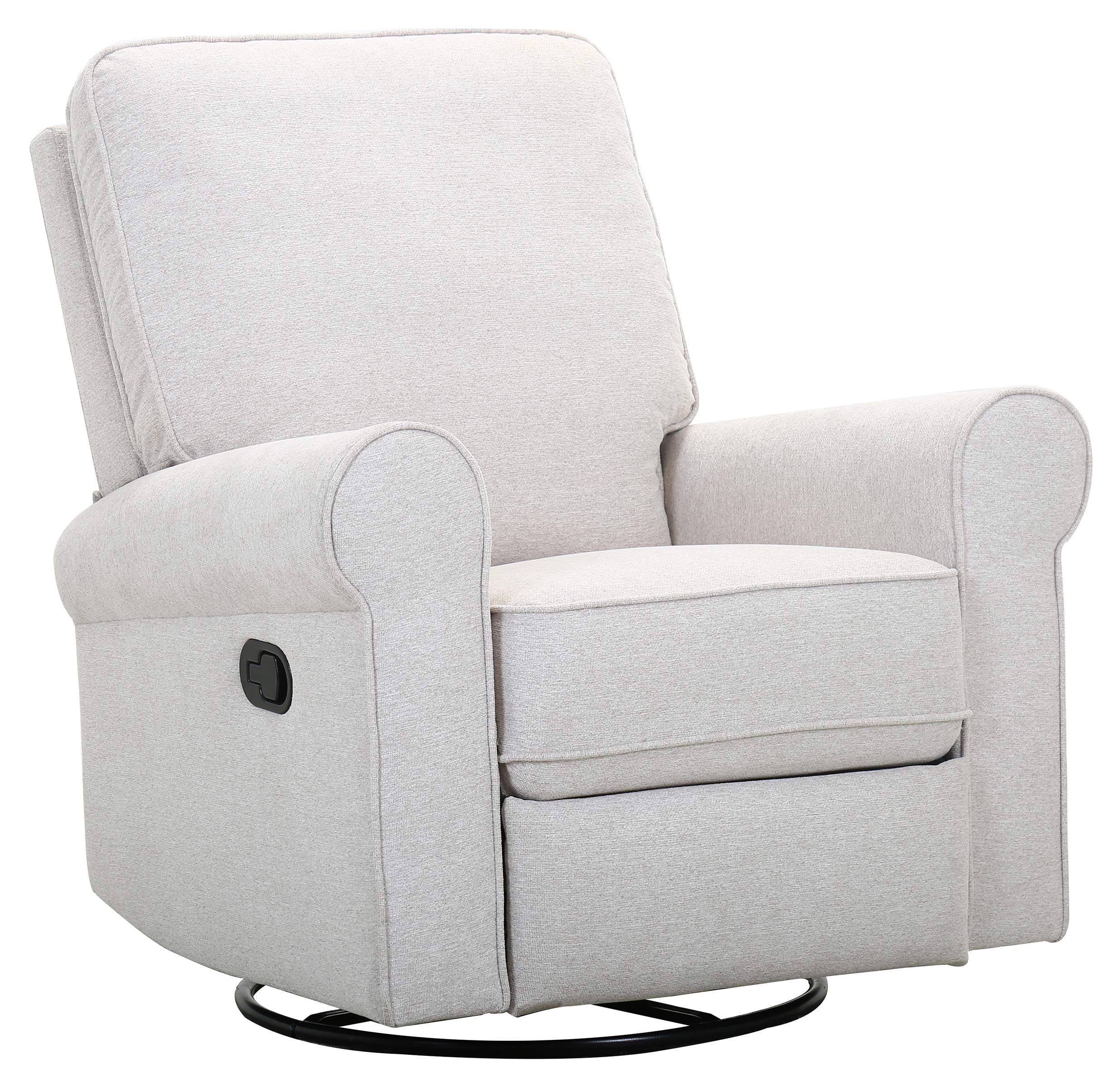 Amazon Brand – Ravenna Home Swivel Glider Recliner Chair, 35"W, Cream