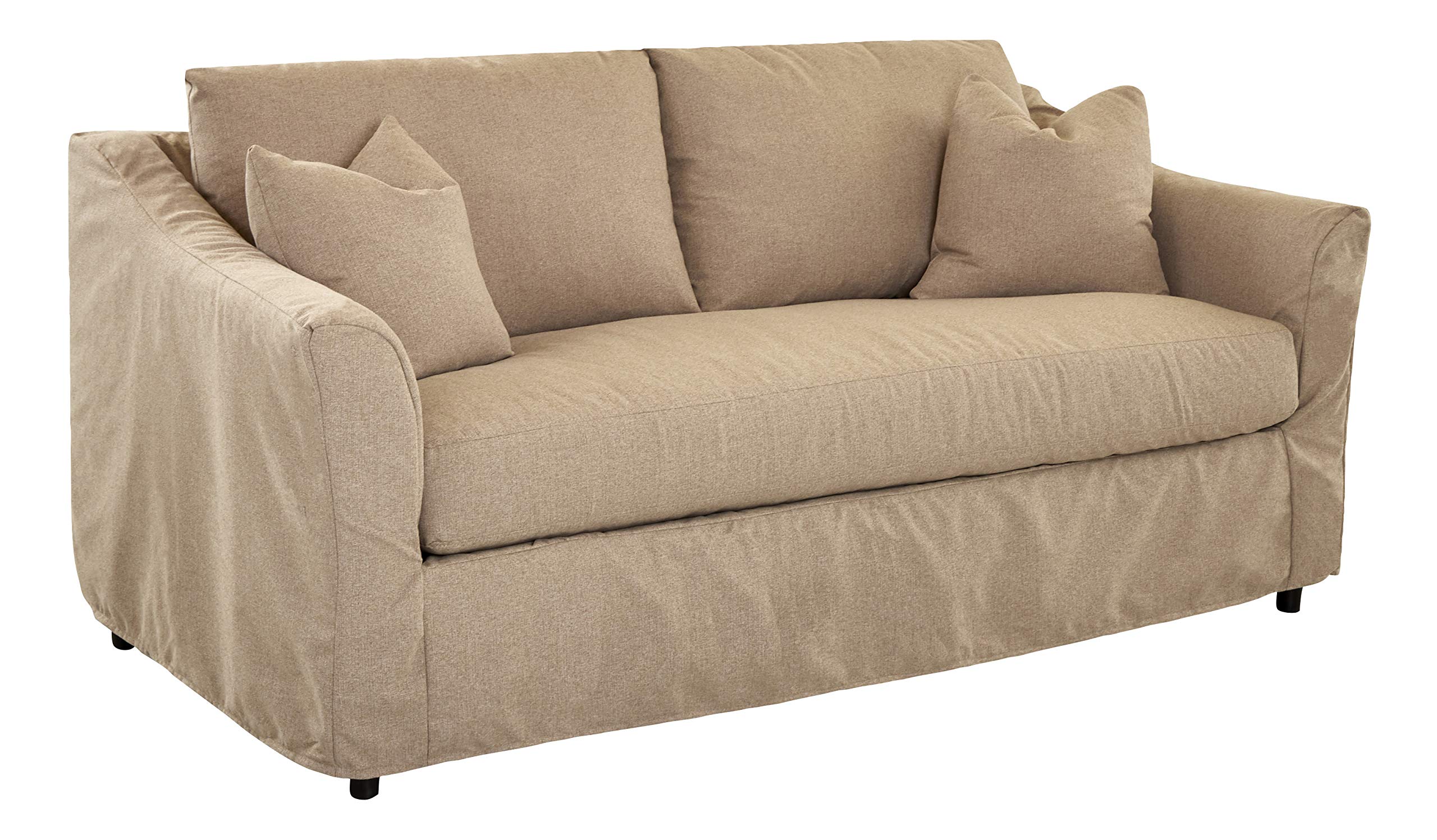 Amazon Brand – Stone & Beam Dawn Slipcover Sofa Couch, 79"W, Sand Beige