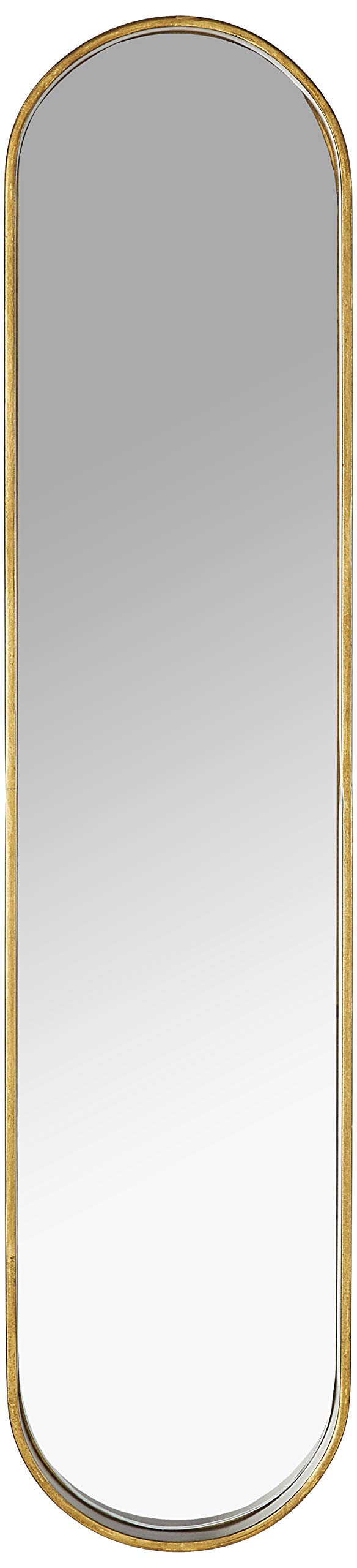 Amazon Brand - Rivet Modern Oval Hanging Mirror, 39"H, Gold
