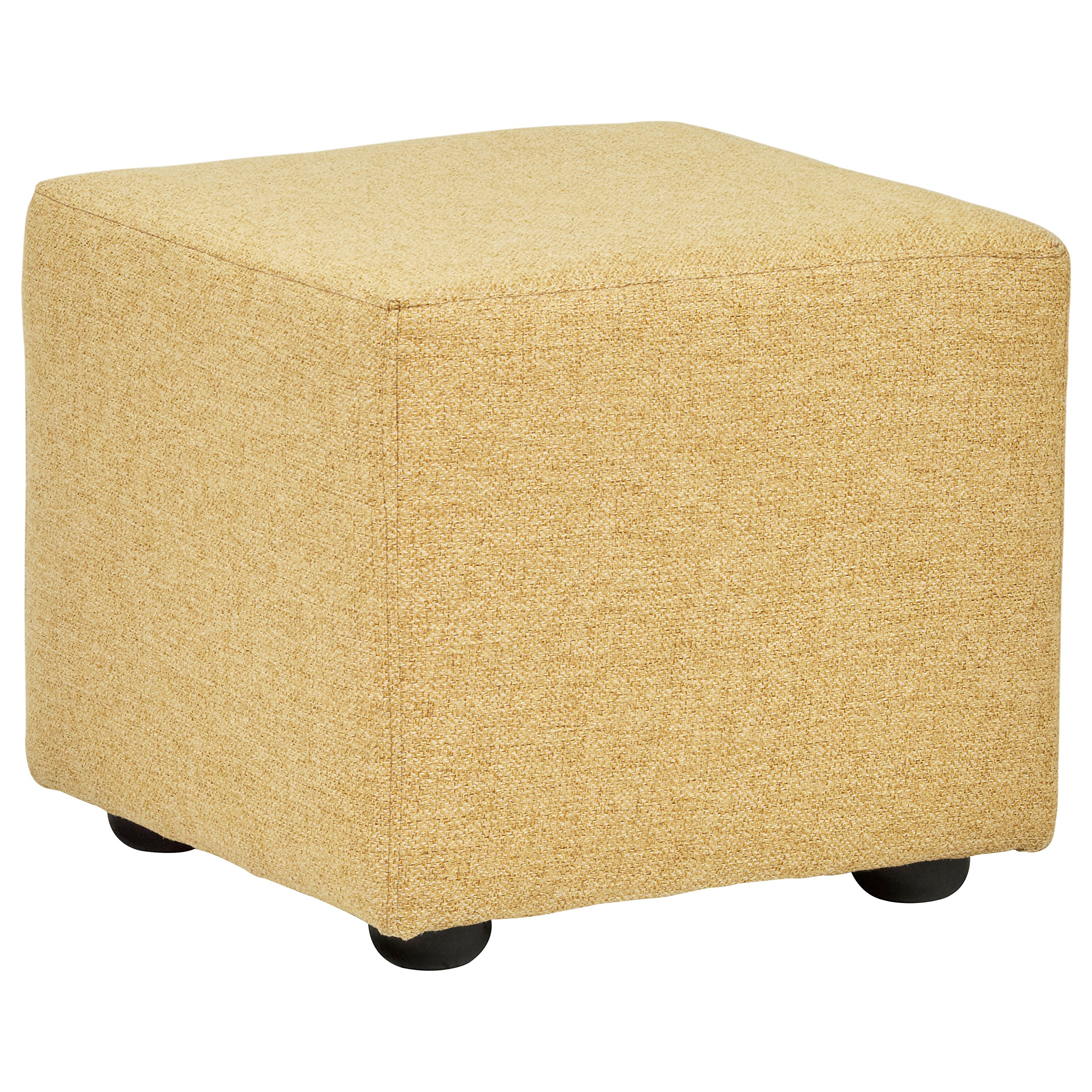 Amazon Brand – Rivet Modern Upholstered Cube Ottoman Pouf, 20"W, Gold Leaf