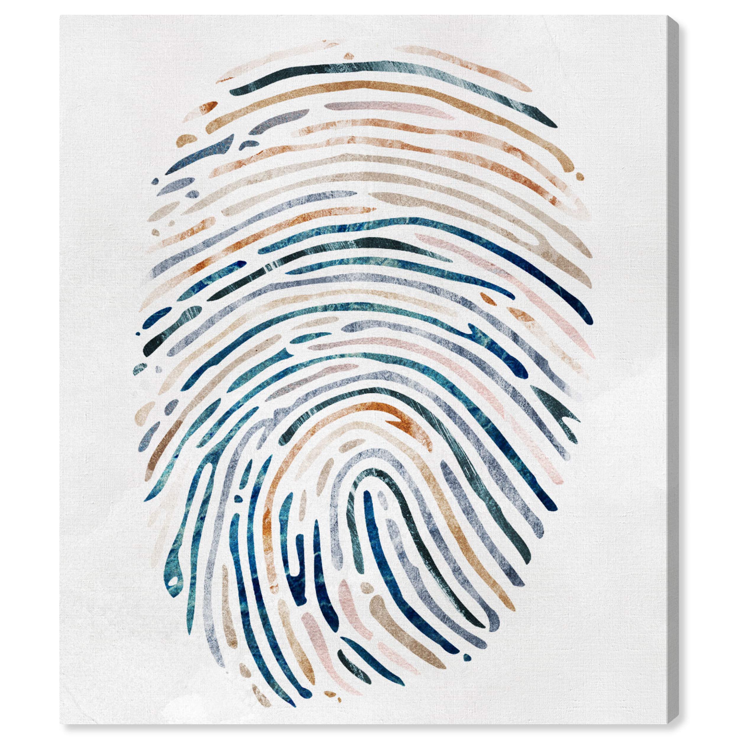 Amazon Brand – Rivet Multi-Color Canvas Fingerprint Wall Art, 24" x 28"