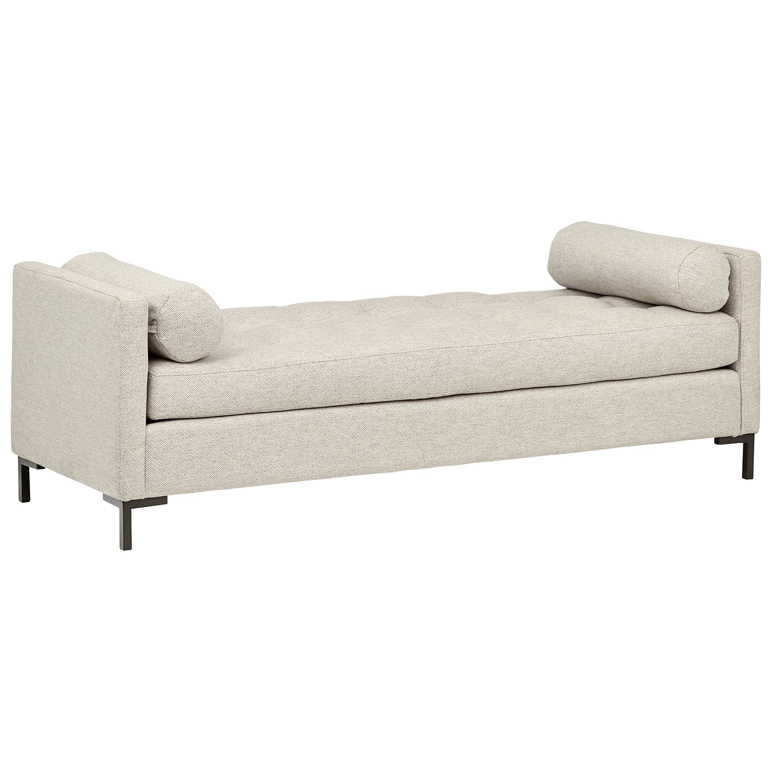 Amazon Brand – Rivet Uptown Mid-Century Tufted Customizable Daybed Sofa, 78"W, Platinum & Black