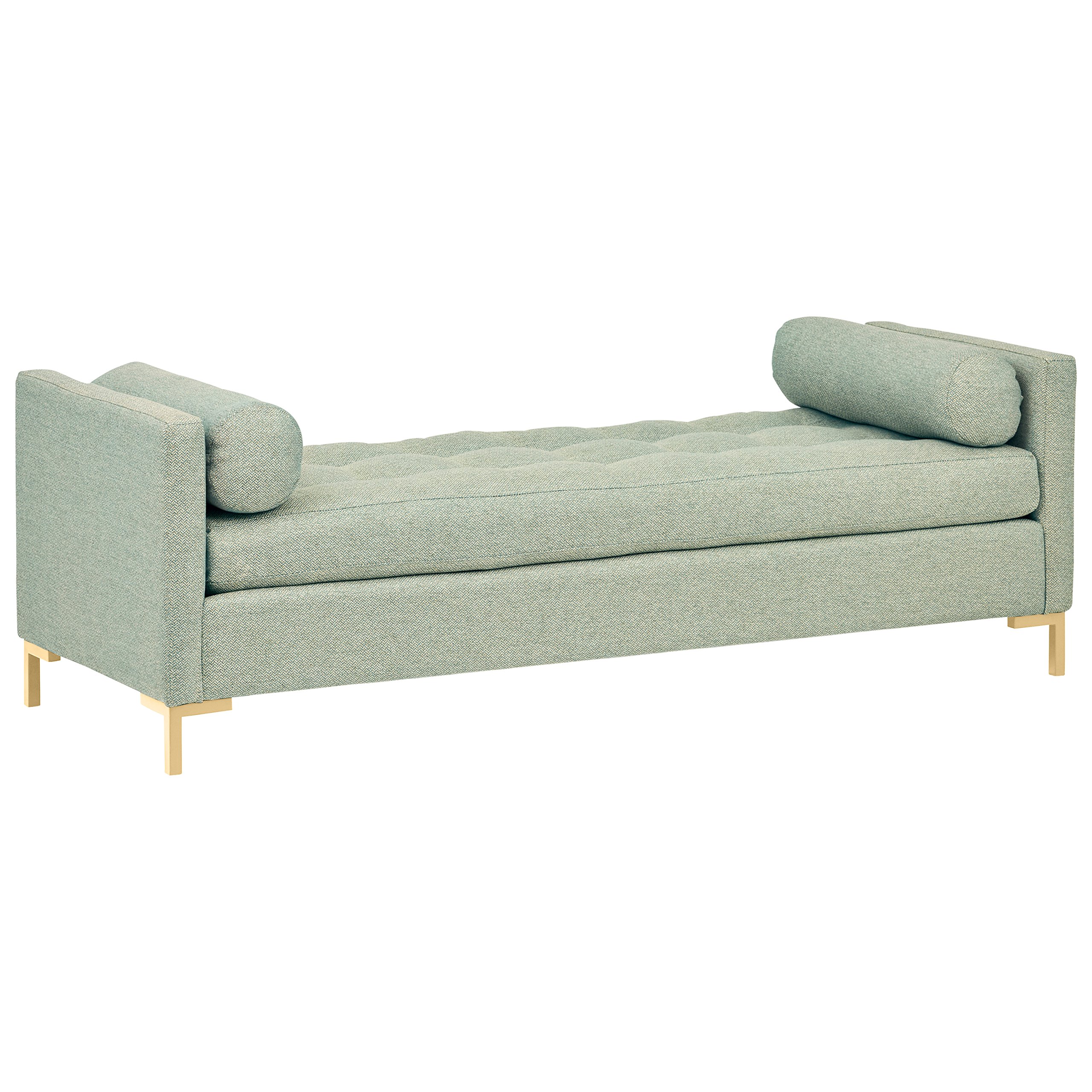 Amazon Brand – Rivet Uptown Mid-Century Tufted Customizable Daybed Sofa, 78"W, Rain &amp; Brass