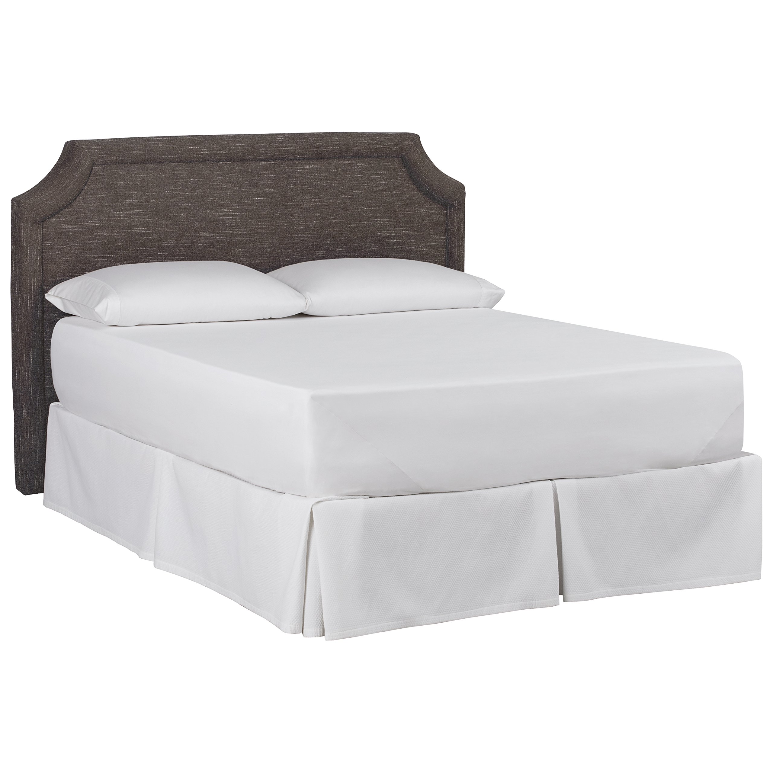 Amazon Brand – Stone & Beam Bridgewater Scalloped Queen Headboard, 71"W, Curious Charcoal