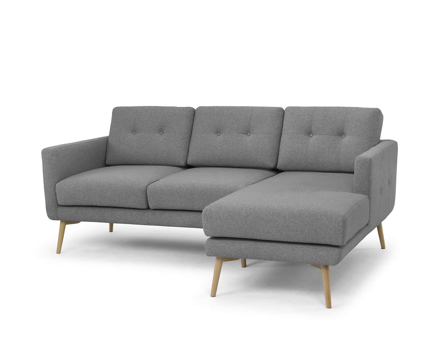 Marca Amazon - Movian Buran - Sofá de 3 Plazas, 204 x 153 x 86 cm, Gris
