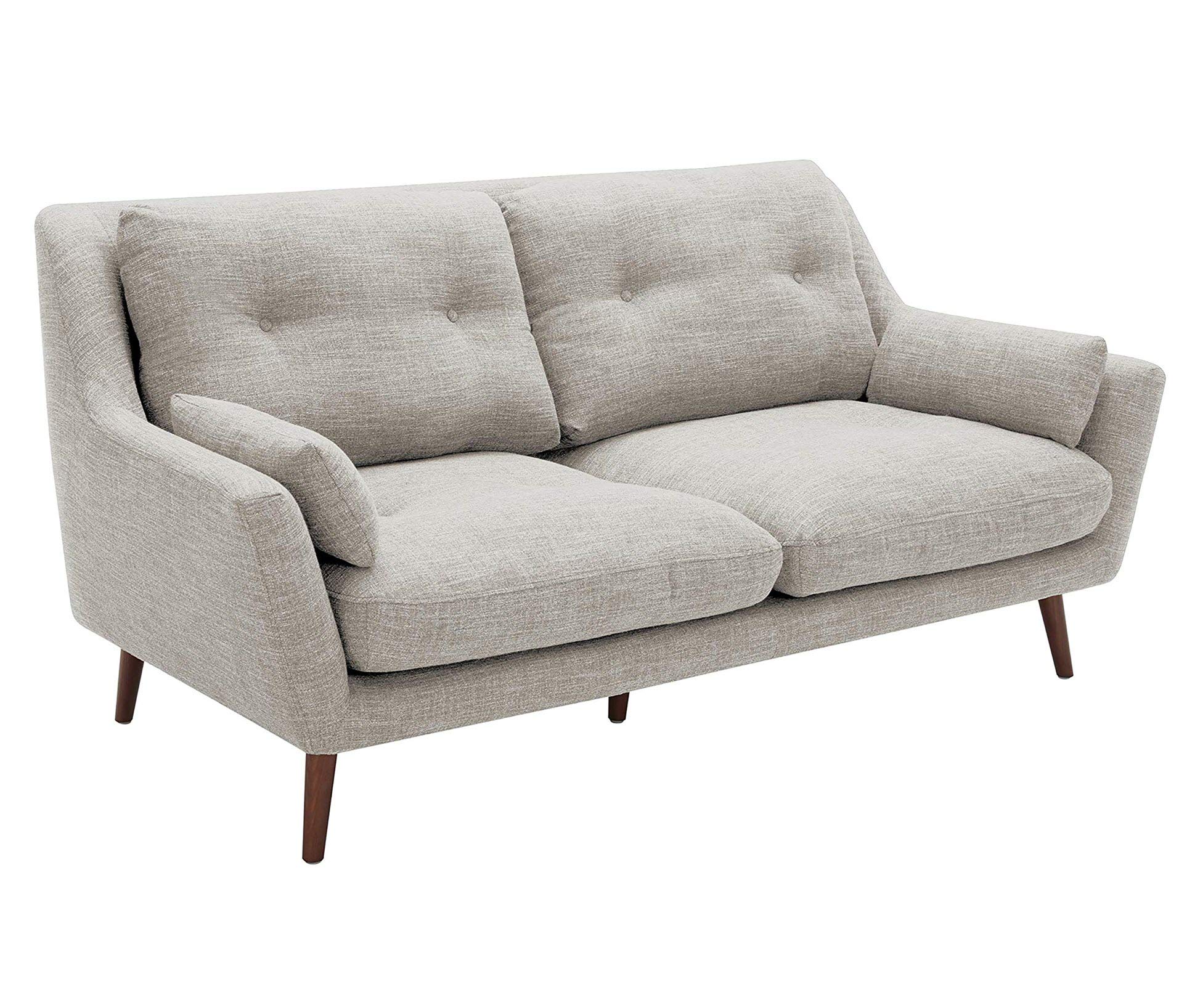 Amazon Brand – Rivet Brooker Down-Filled Mid-Century Sofa, 76"W, Marble