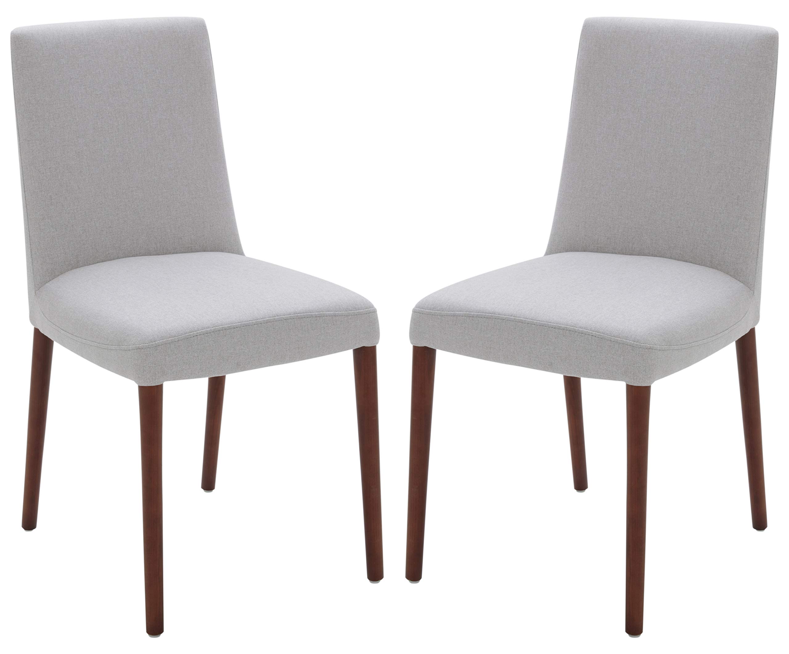 Amazon Brand – Rivet Contemporary Square-Back Armless Dining Chair, 34"H, Felt Gray, Set of 2, Queen